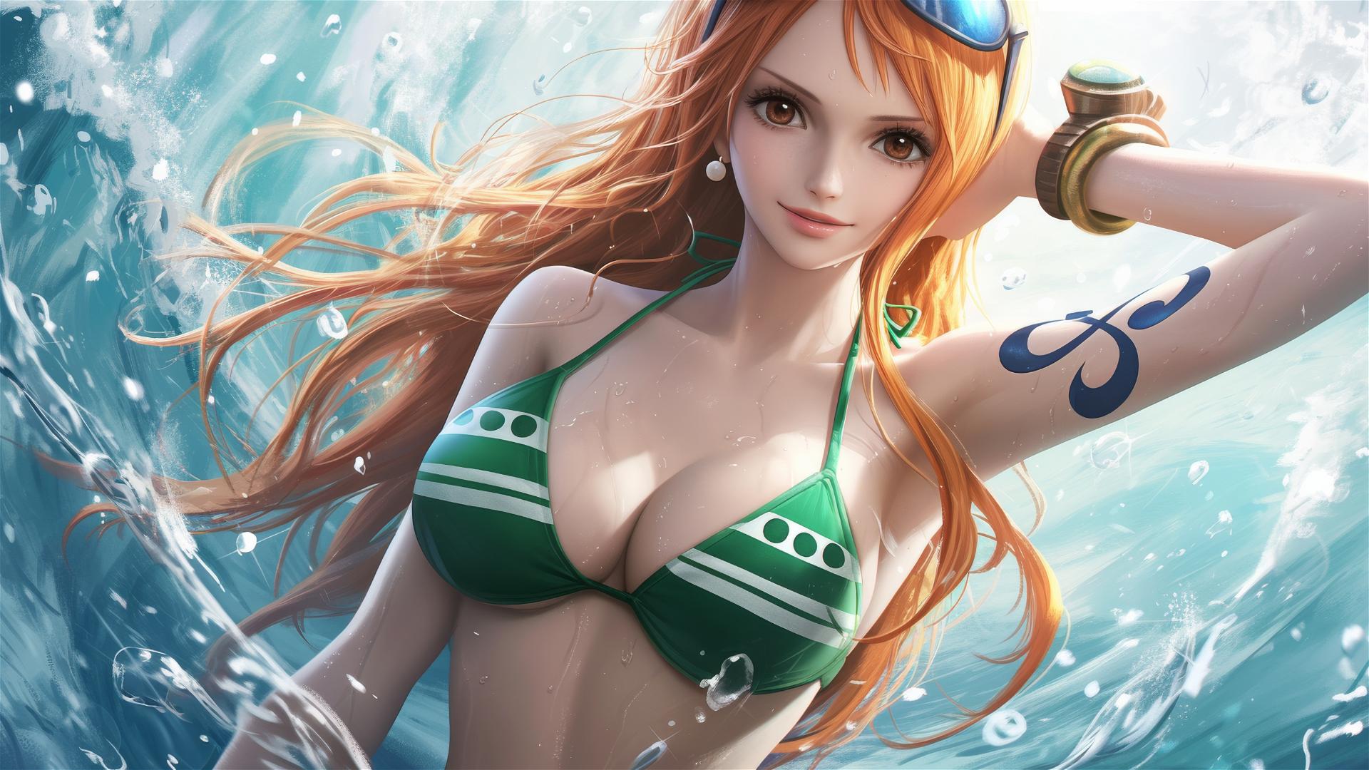 Illustration of Nami, navigator from One Piece