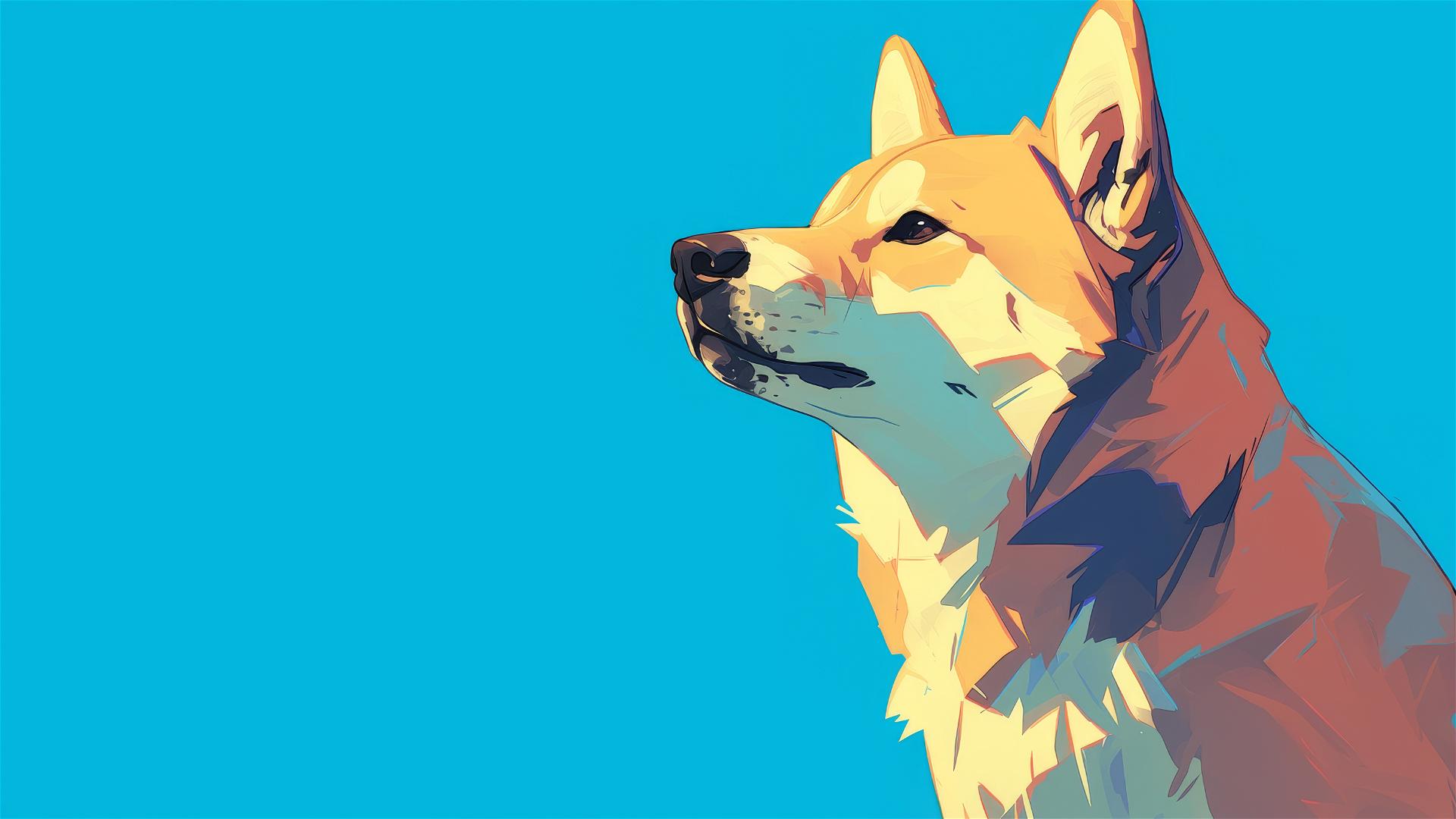 Minimalist dog design for iPhone, 8K resolution