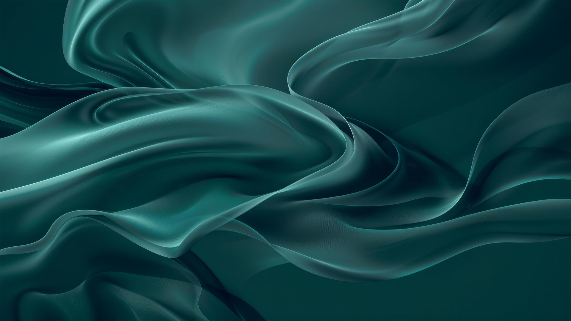 Minimalistic iPhone background with dark jade flowing shapes