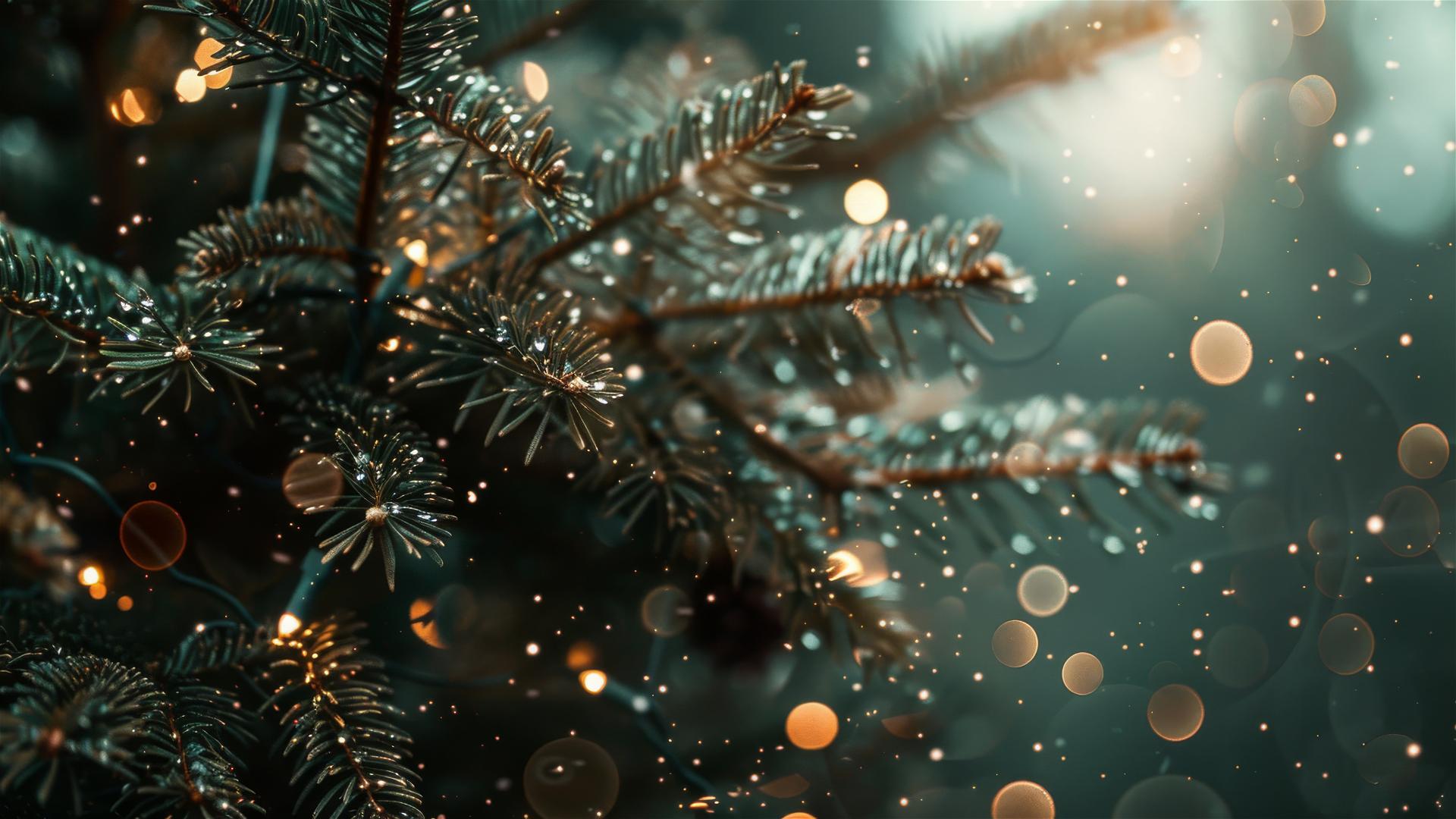 Christmas tree in seasonal decor