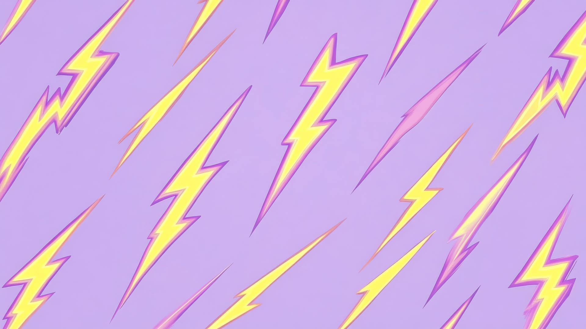 purple preppy wallpaper with bold purple lightning bolts and yellow accents on pastel background