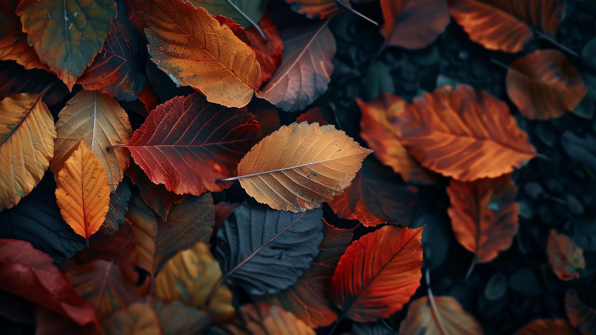 Aesthetic autumn background with vibrant colors