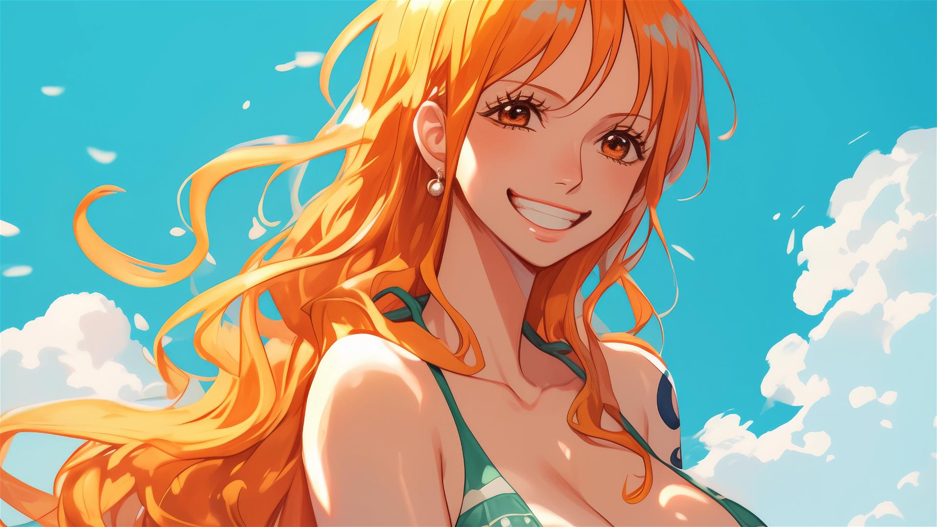 Illustration of Nami, navigator from One Piece