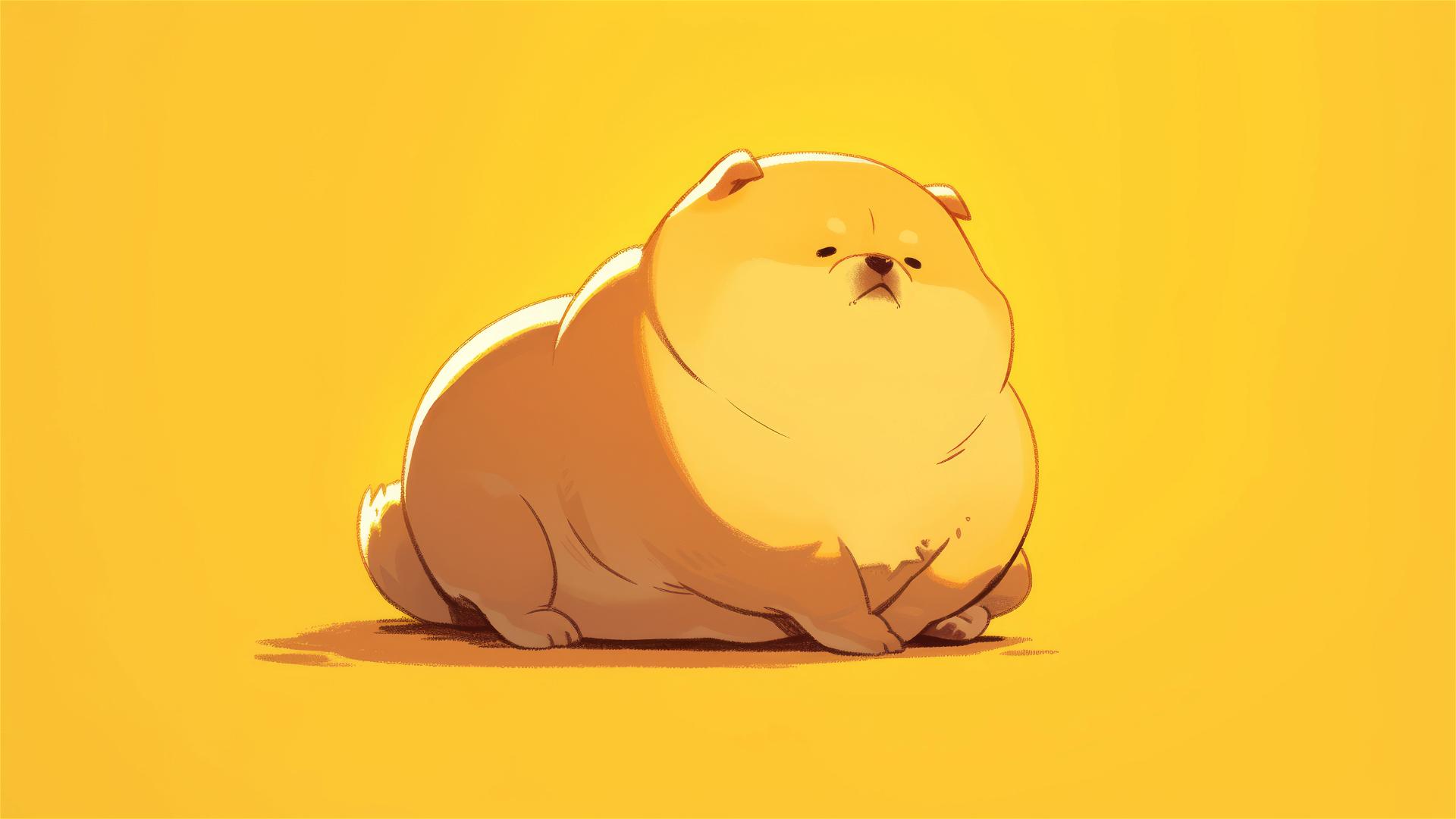 Minimalistic chubby dog design for iPhone