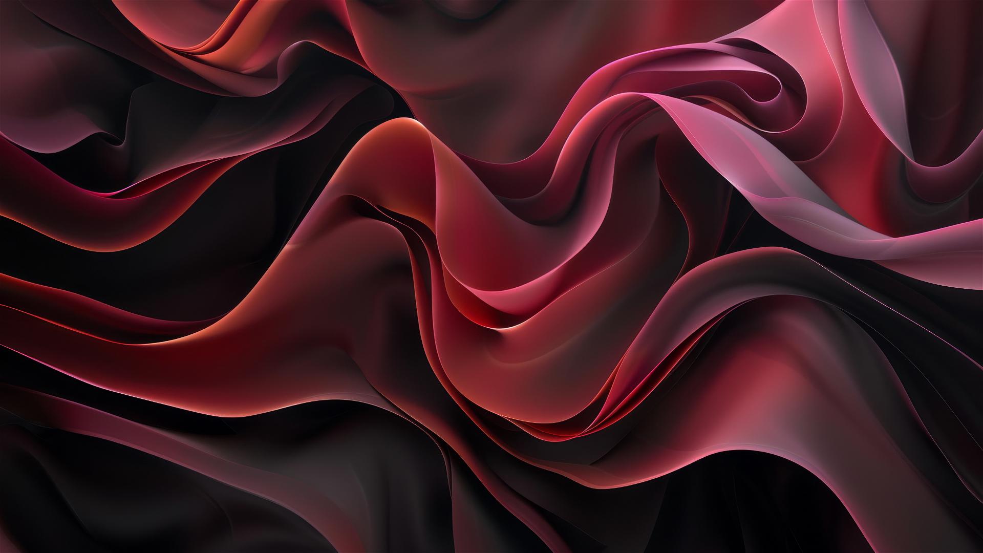 Elegant iPhone background with black and maroon flowing shapes in a minimalistic design.