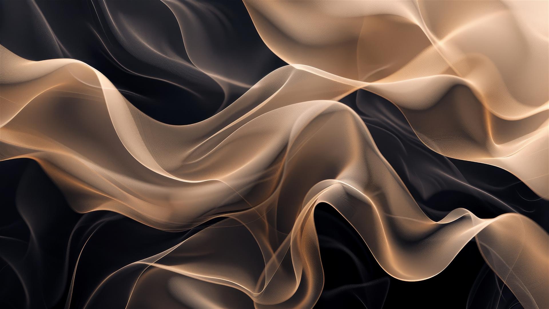 Minimalistic black and beige flowing shapes