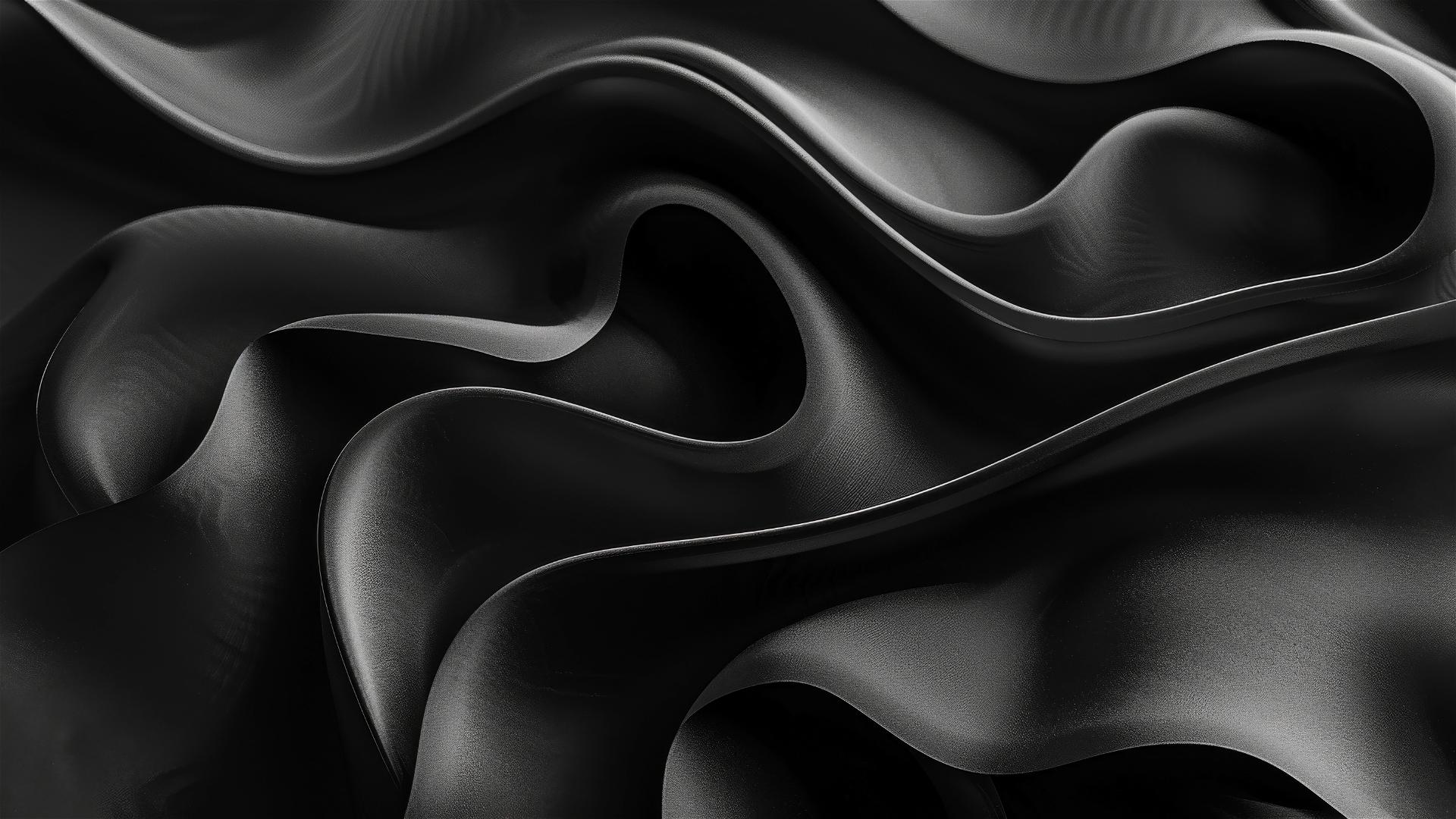 Black graphite flowing shapes on iPhone