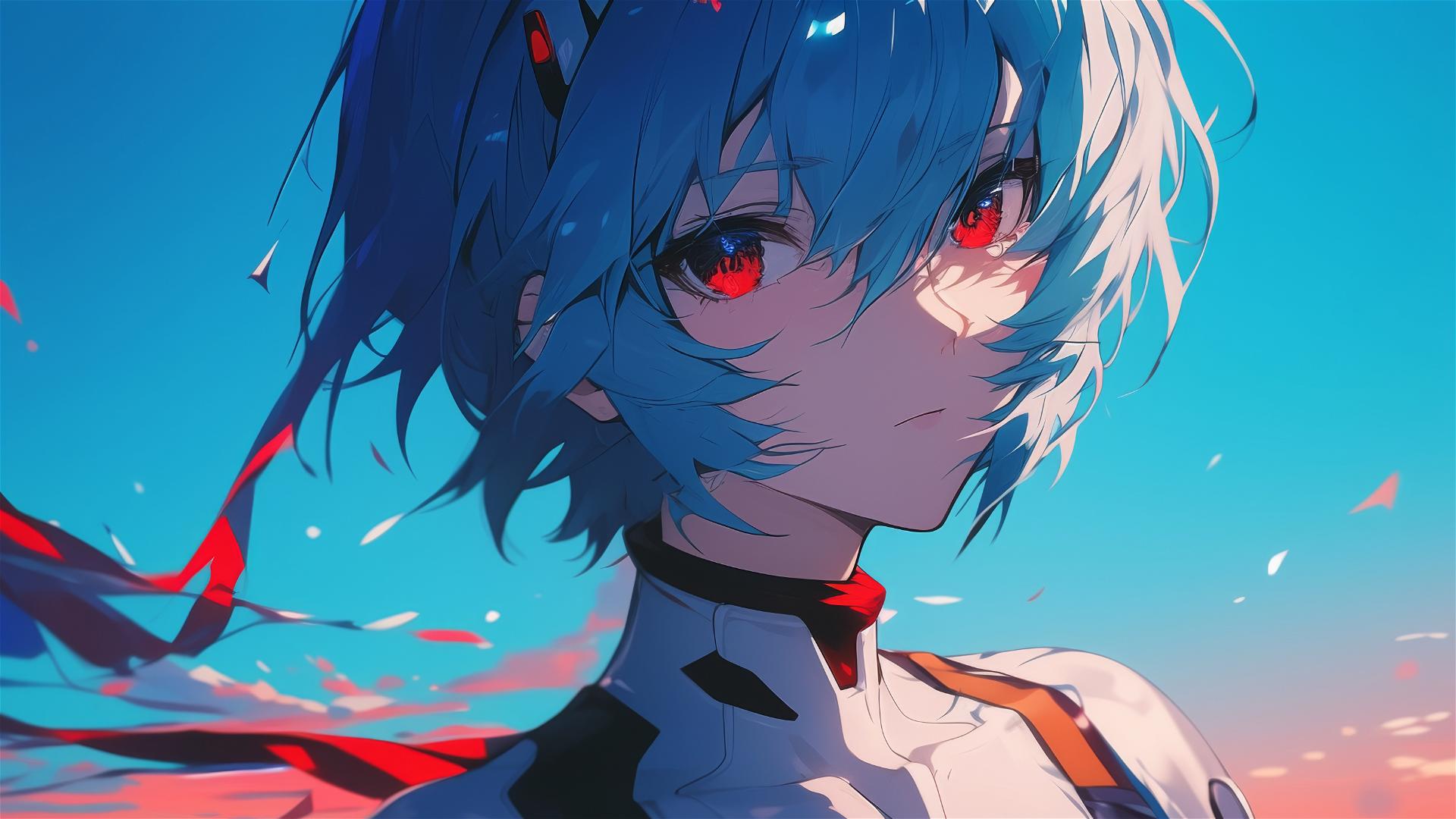 Illustration of Rei Ayanami from Neon Genesis Evangelion