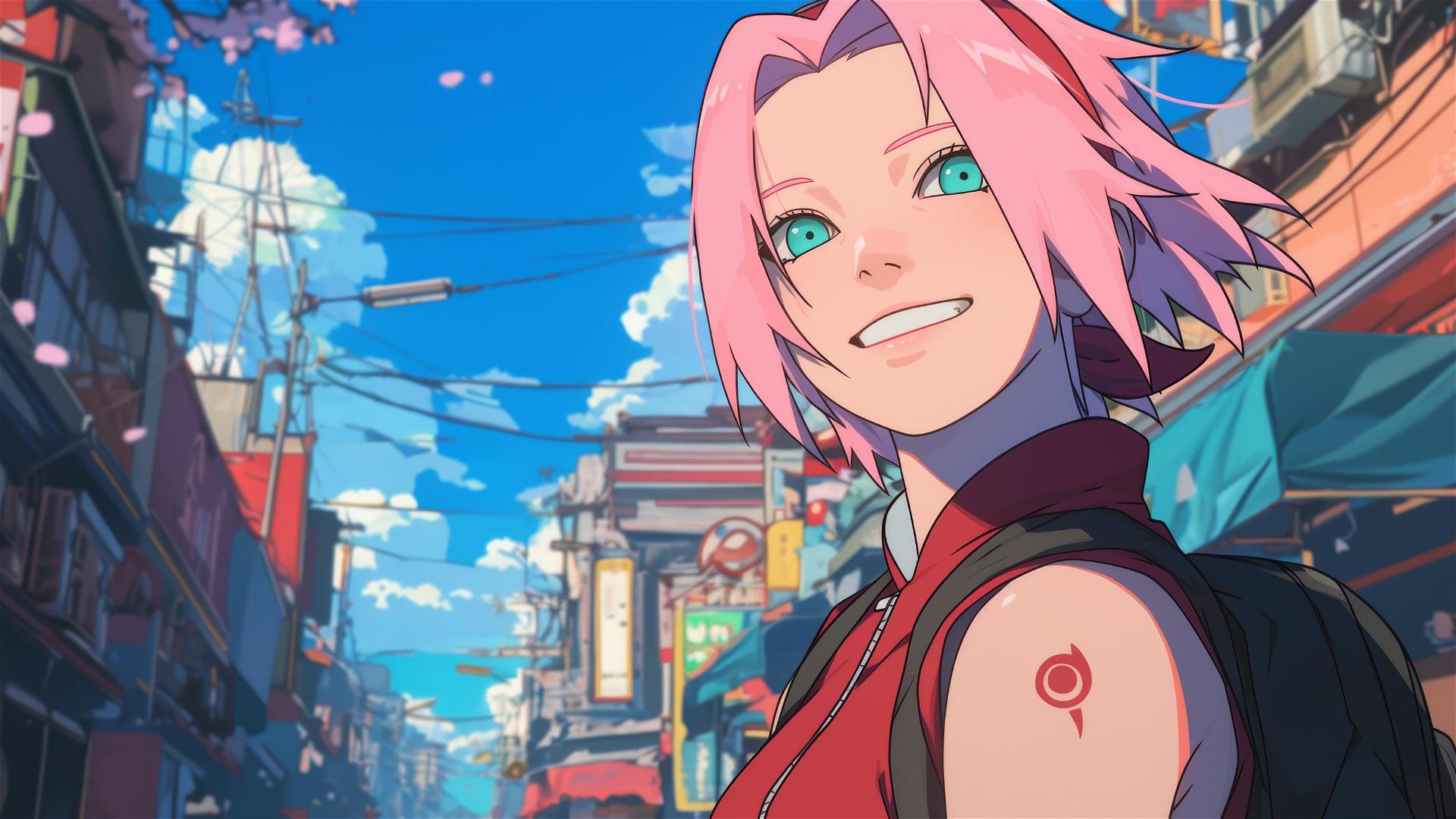 Sakura Haruno in Tokyo street fashion at Harajuku