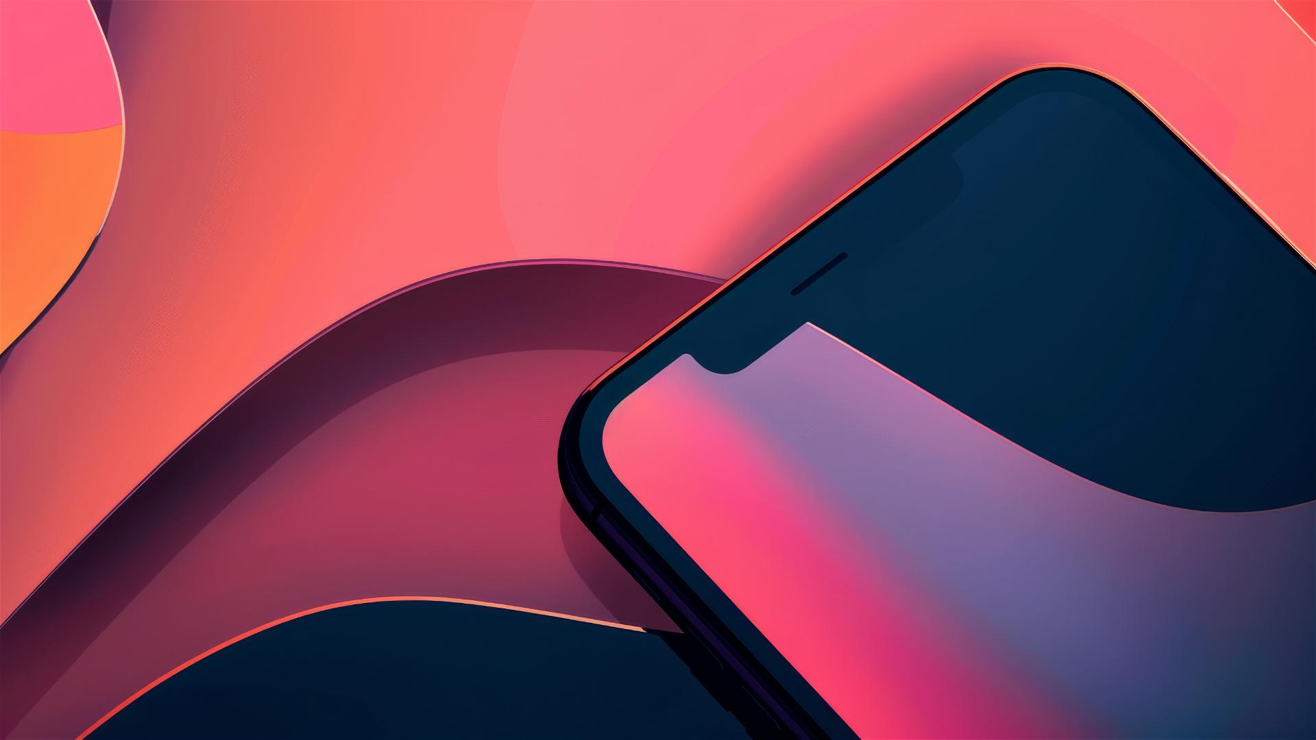 Abstract minimalistic flat design for smartphone background