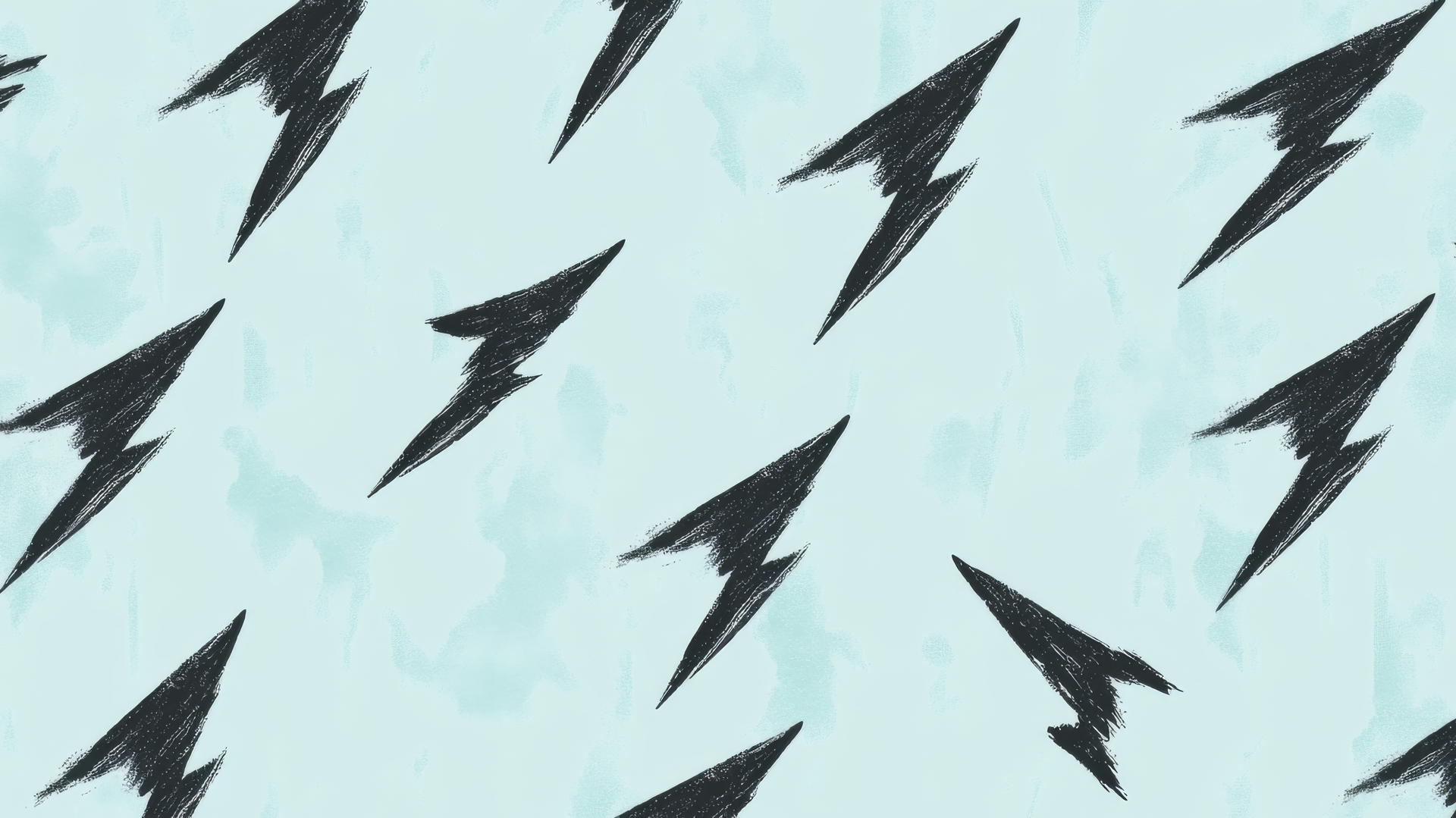preppy wallpaper with monochrome lightning bolts on light blue background