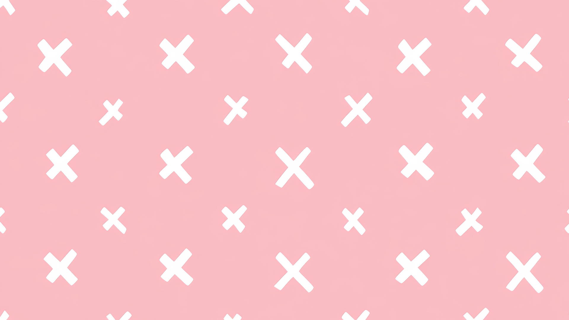 pink preppy wallpaper with white crosses on a pink background, minimalistic design