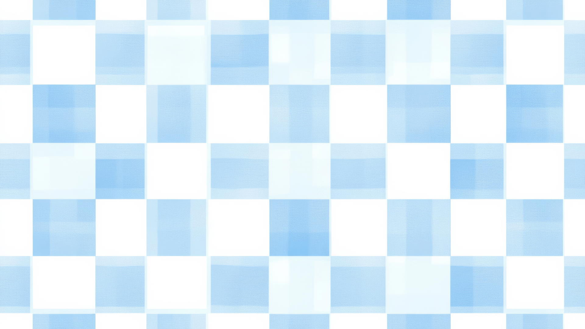 Preppy blue wallpaper with light blue gingham squares on a white background