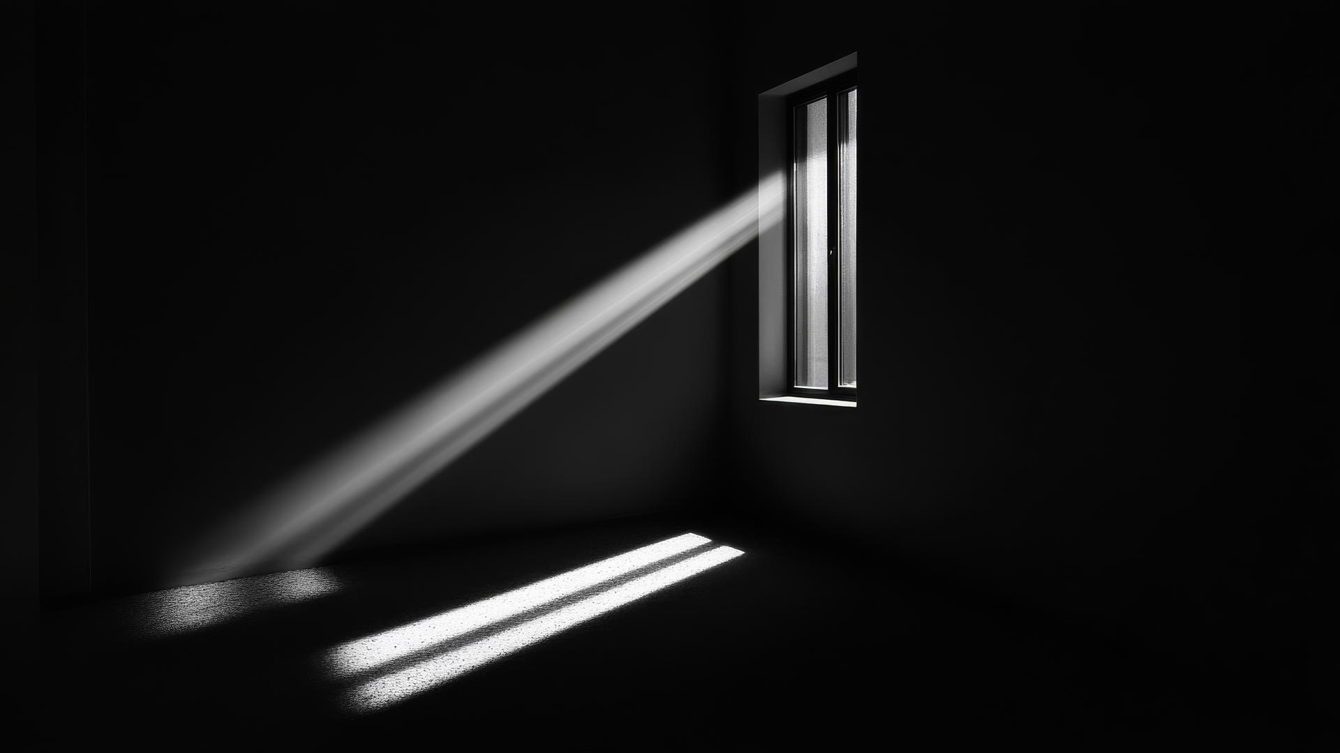 aesthetic wallpaper black minimalist dark room with beam of light