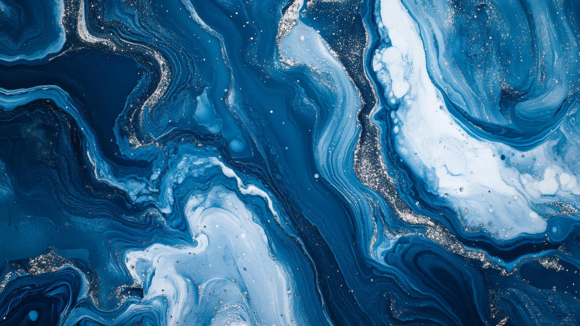 aesthetic blue wallpaper with luxurious blue marble swirl interlaced with white and silver veins