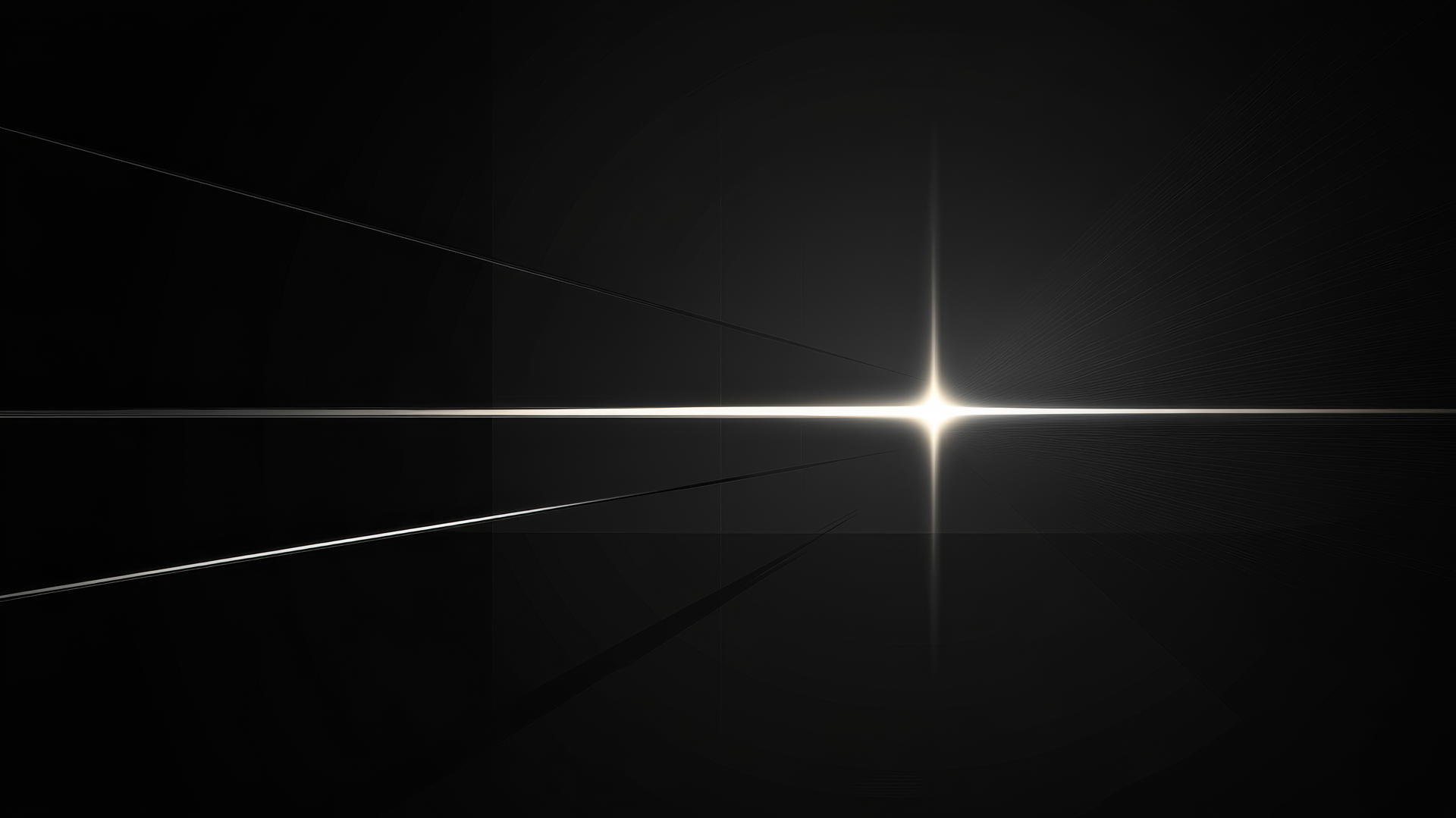 Single glowing line slicing through black background