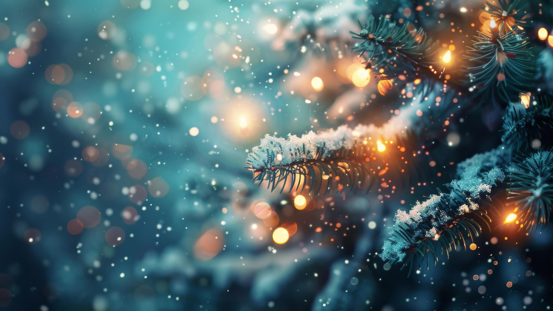 Festive Christmas background with holiday elements.