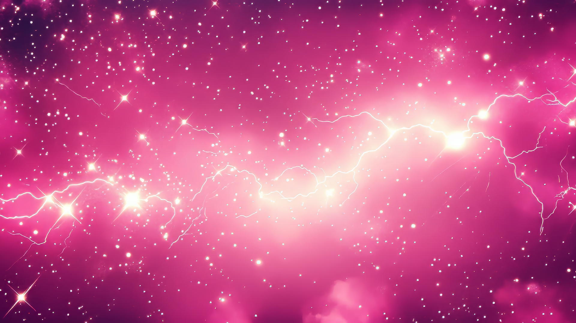 cute hot pink wallpaper with tiny lightning bolts and stars
