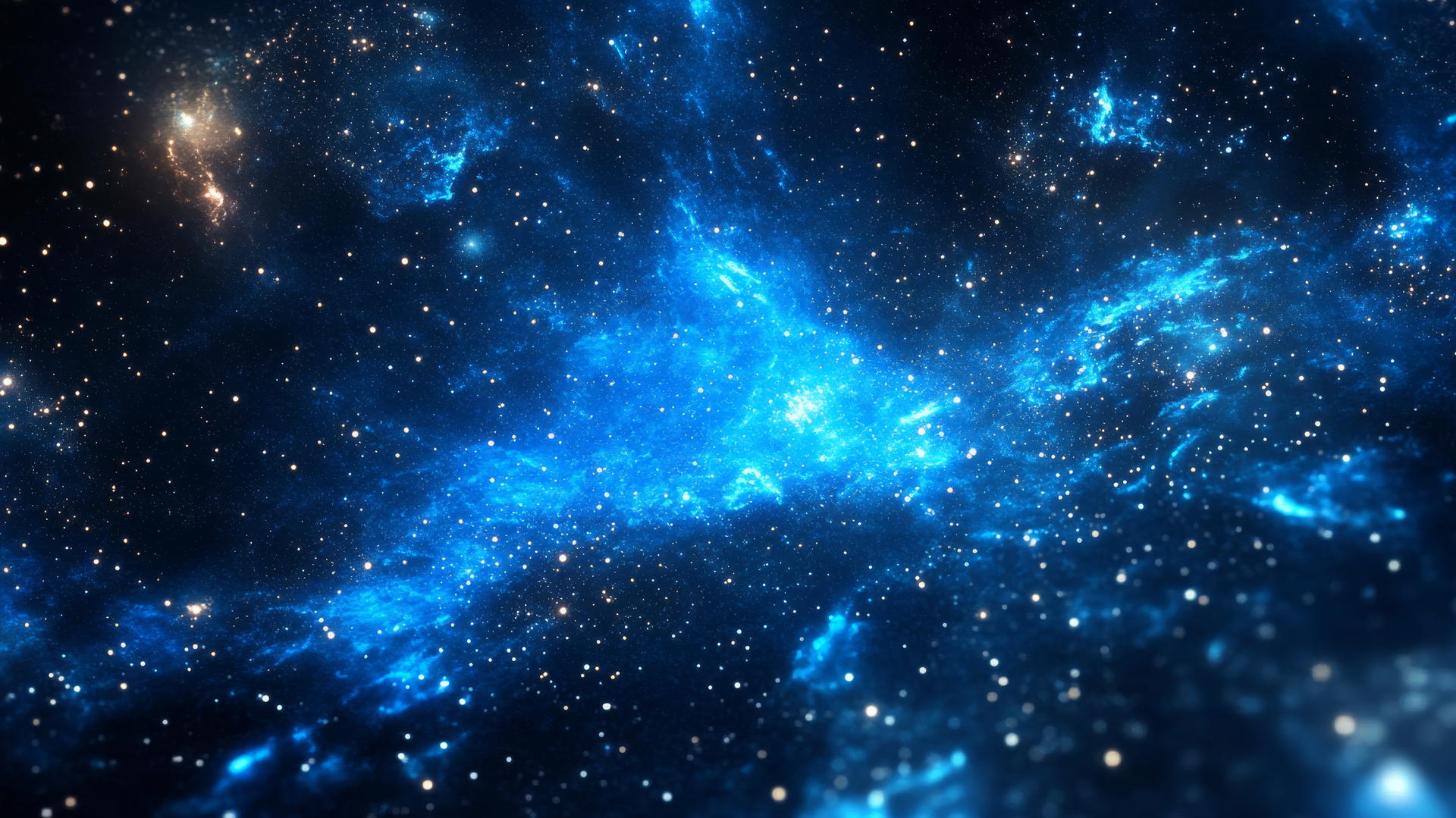 royal blue wallpaper with starry galaxy and twinkling stars