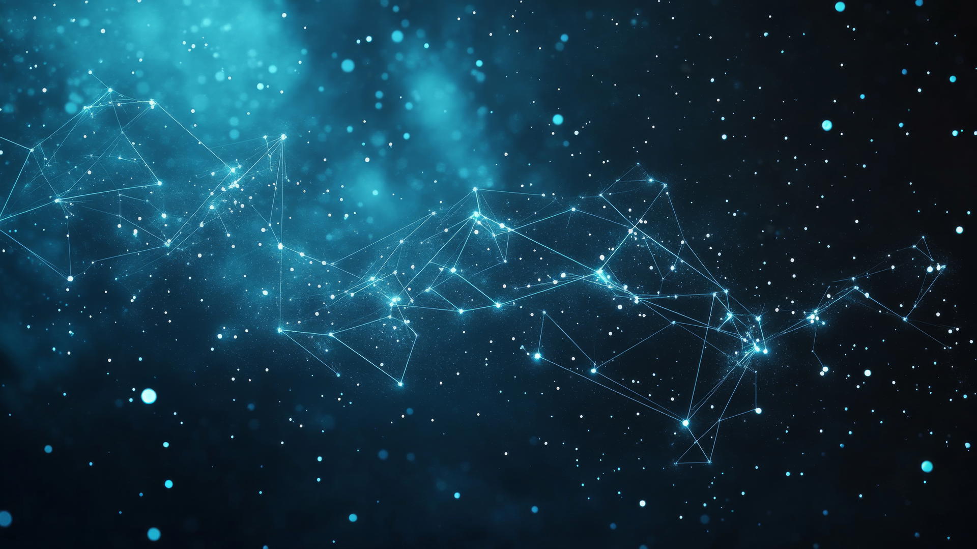 Minimalist glowing constellations on dark sky with simple connecting lines.