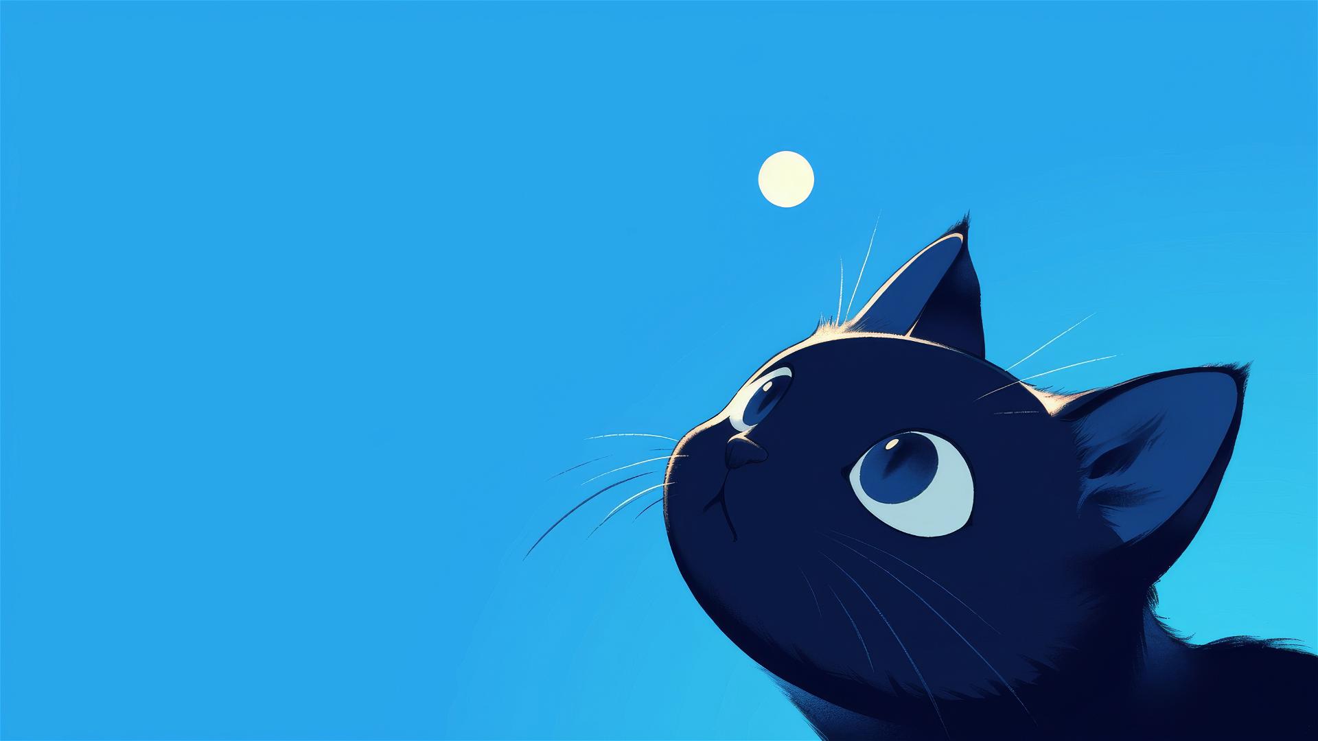 Minimalistic 8K cat design for iPhone