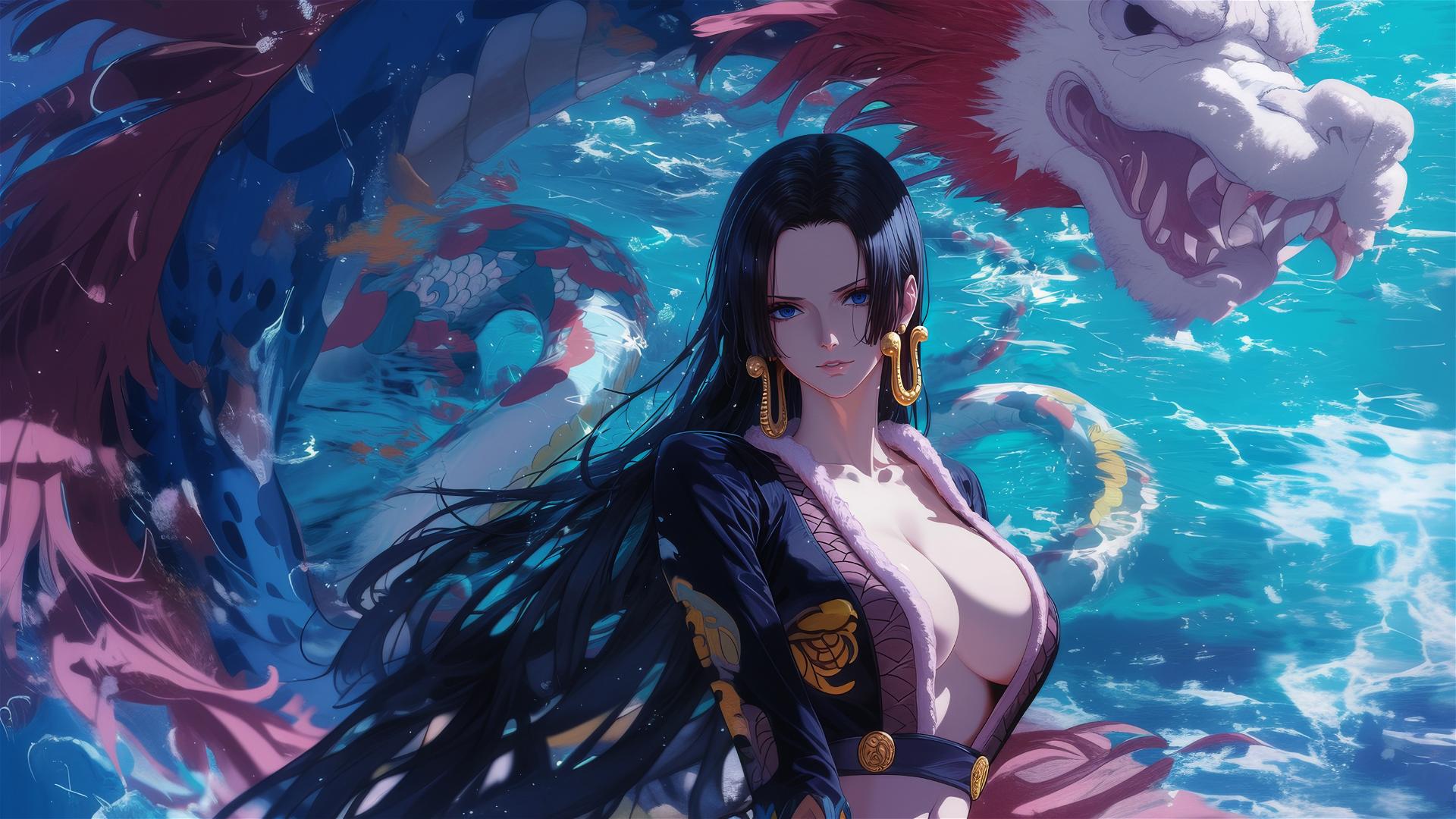 Boa Hancock from One Piece in a captivating pose
