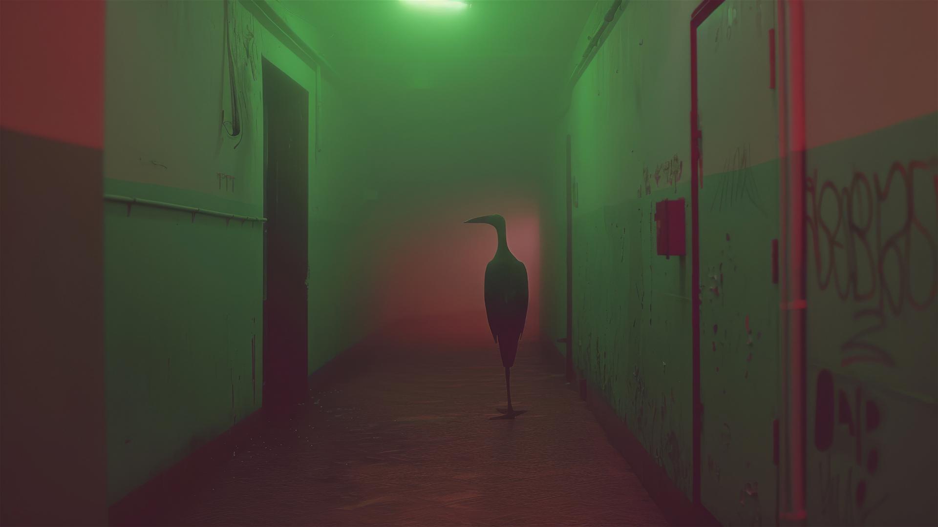 Cinematic 35mm shot transitioning from dark to light in two colors