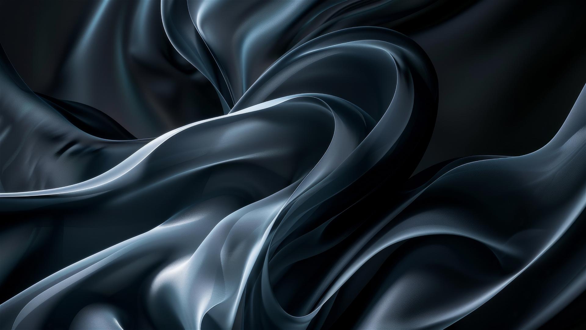 Elegant black opal-colored shapes on an iPhone background