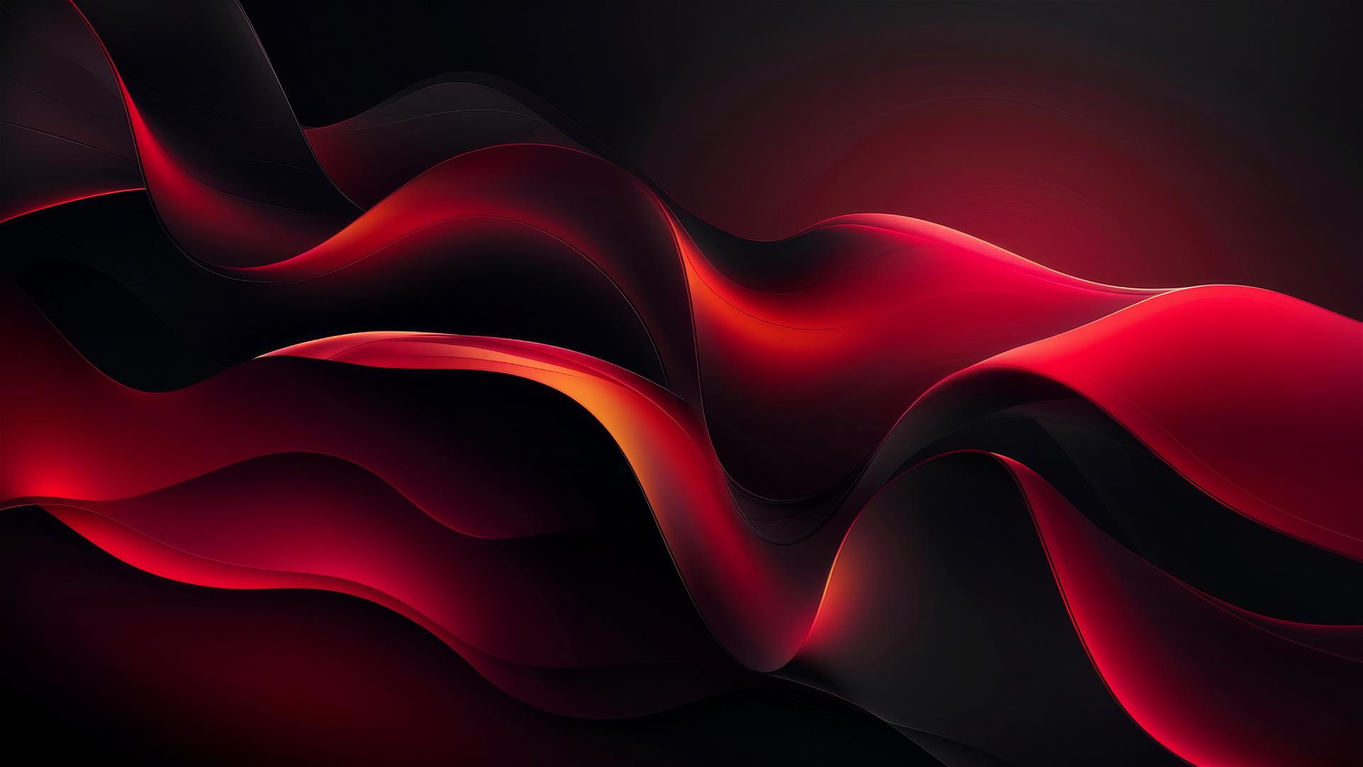 iPhone background with black crimson flowing shapes, minimalistic elegant