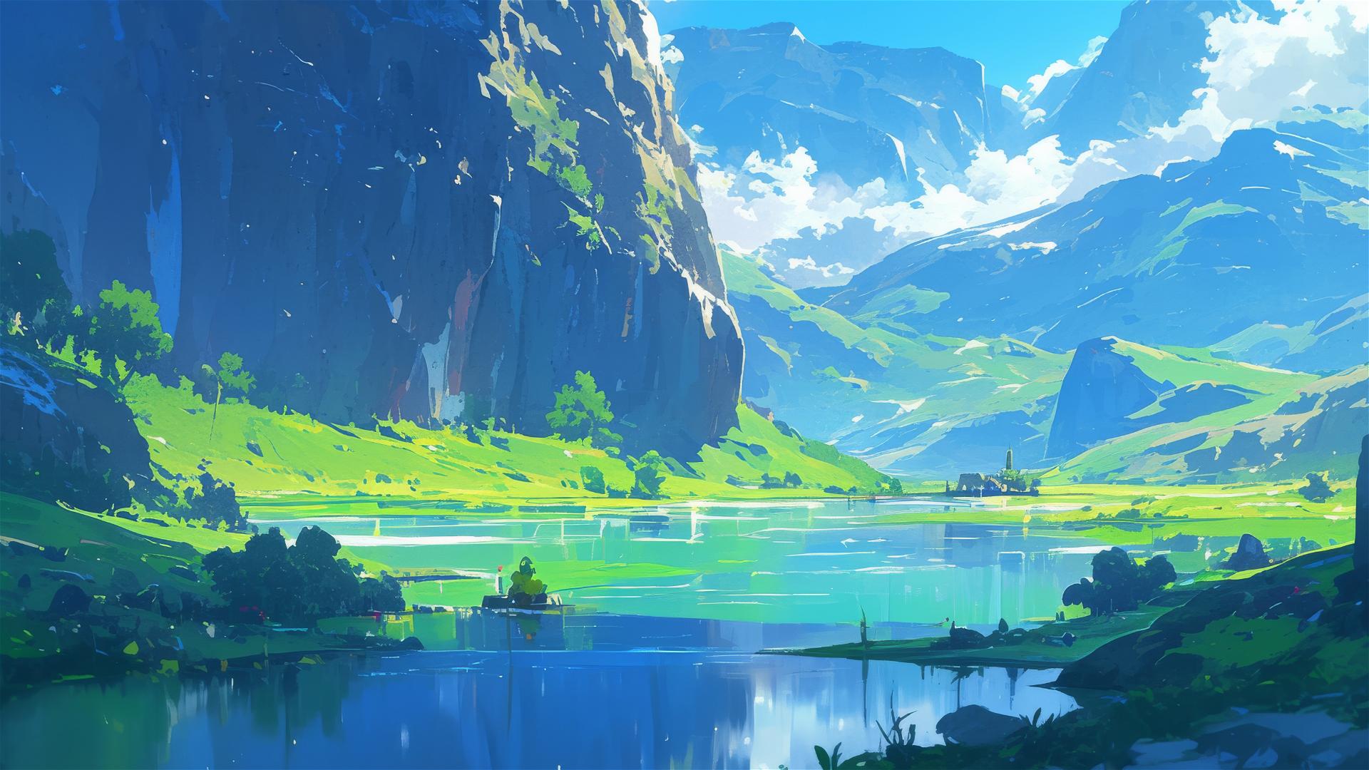 Serene fjord reflection of cliffs and greenery