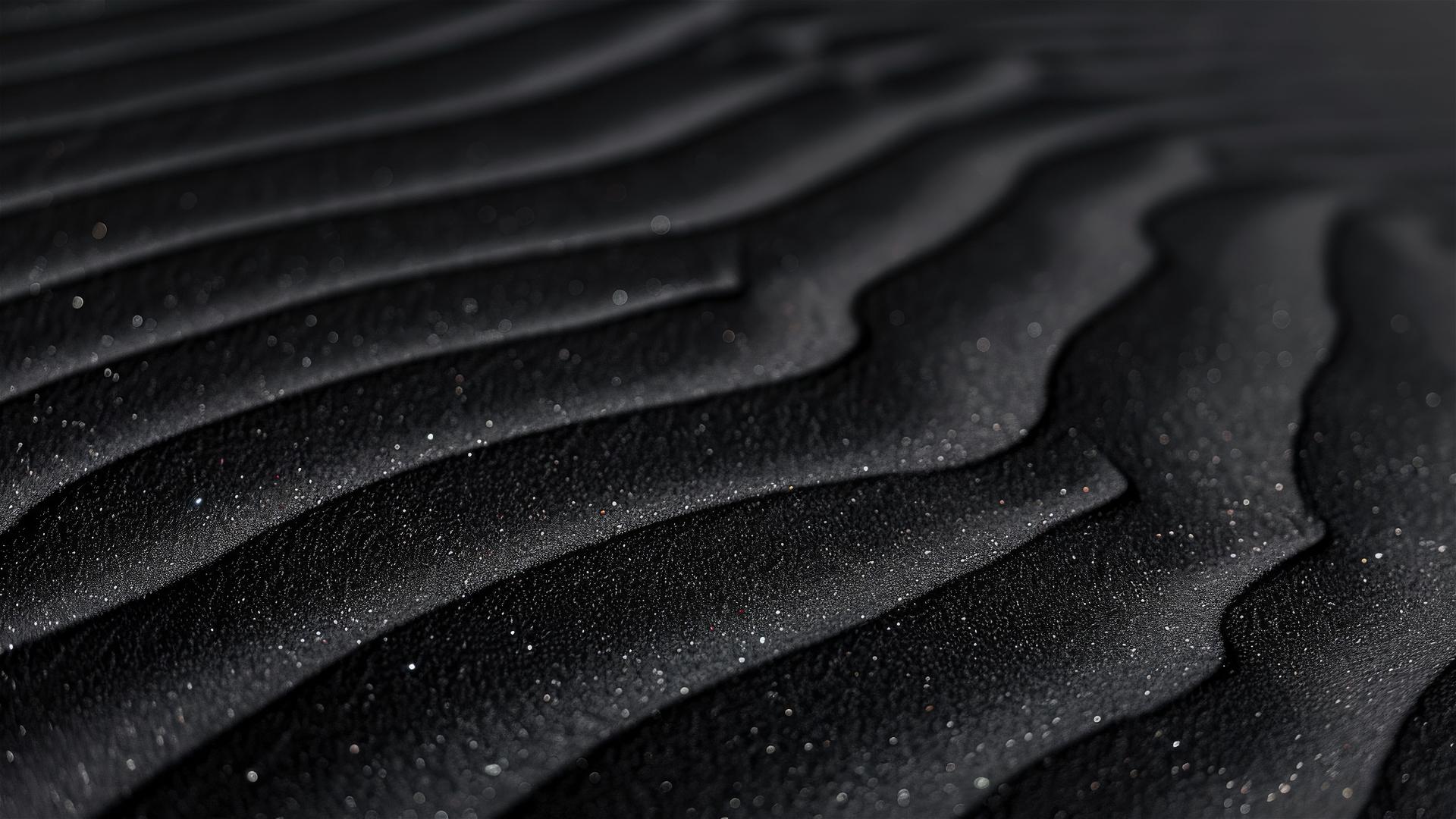 Minimalistic black sand desert landscape photo
