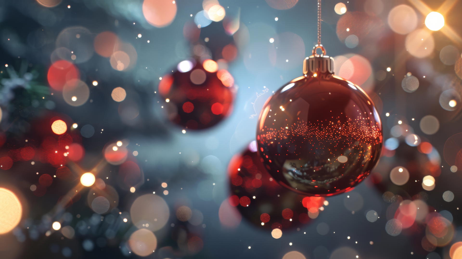 4K Christmas background with festive elements
