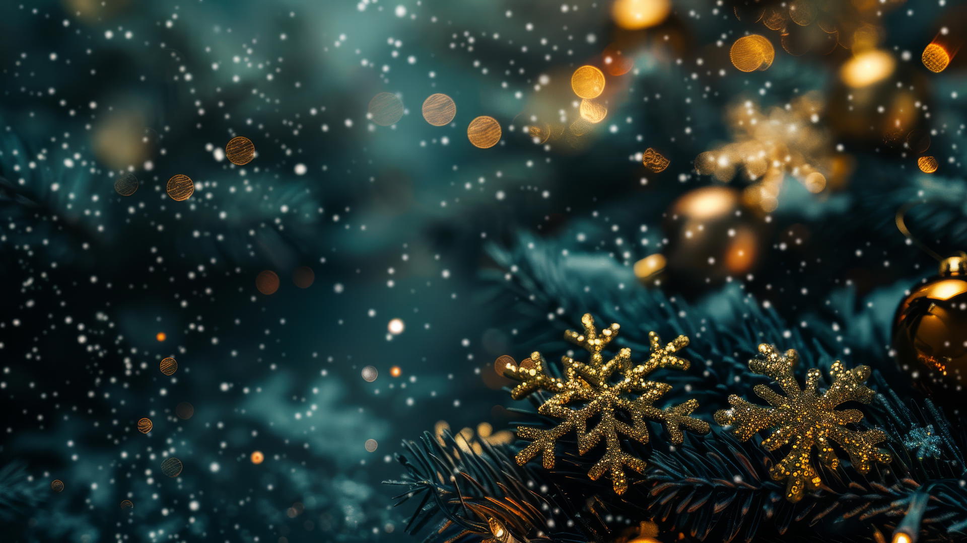 Christmas-themed background with festive elements.
