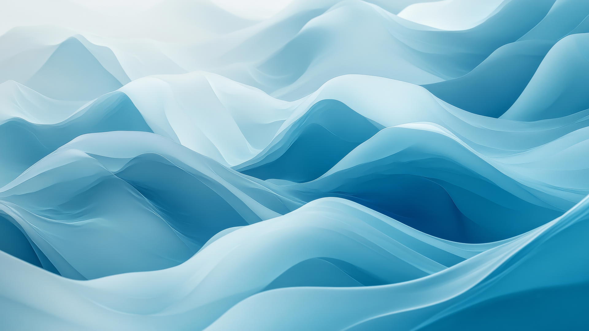 light blue wallpaper with abstract waves in varying shades of blue