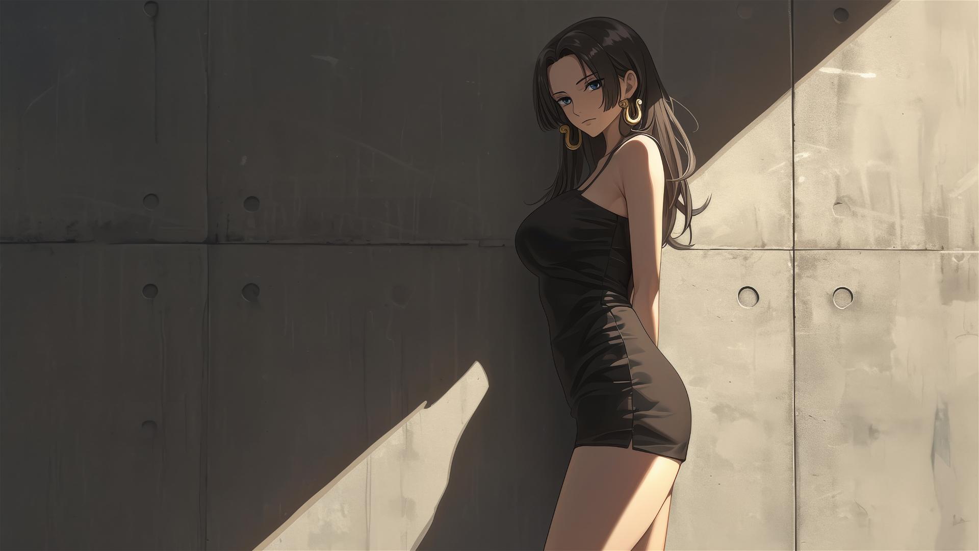Boa Hancock from One Piece in an art gallery