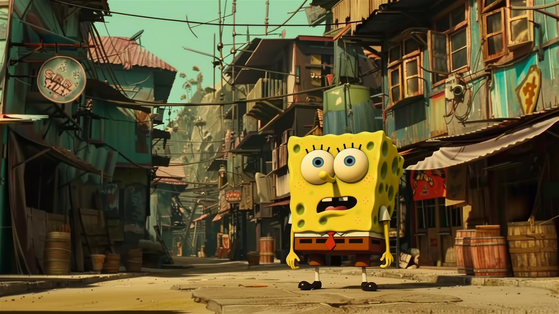 Scene from Spongebob Squarepants featuring Burma