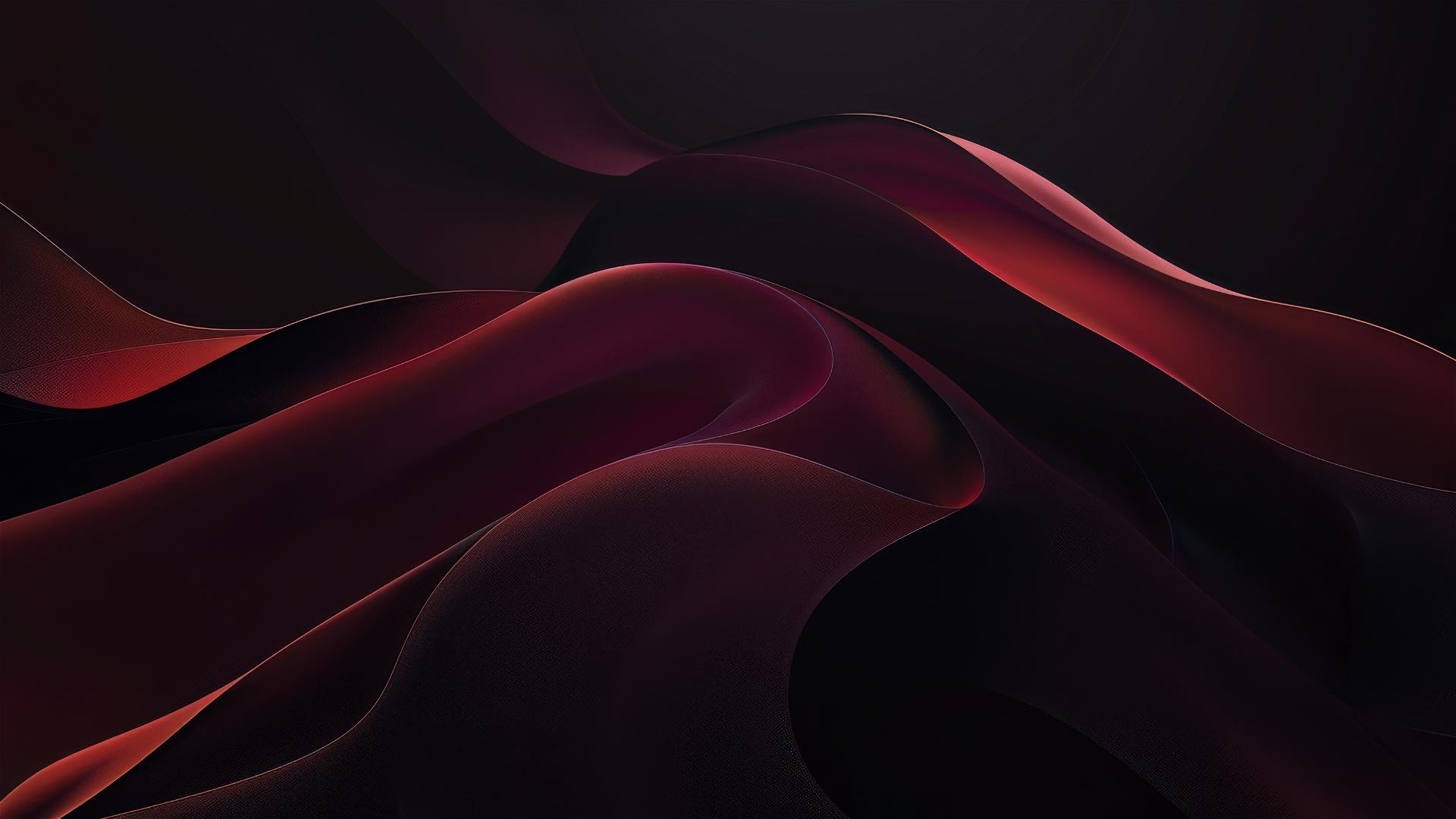 iPhone with maroon and black flowing shapes wallpaper