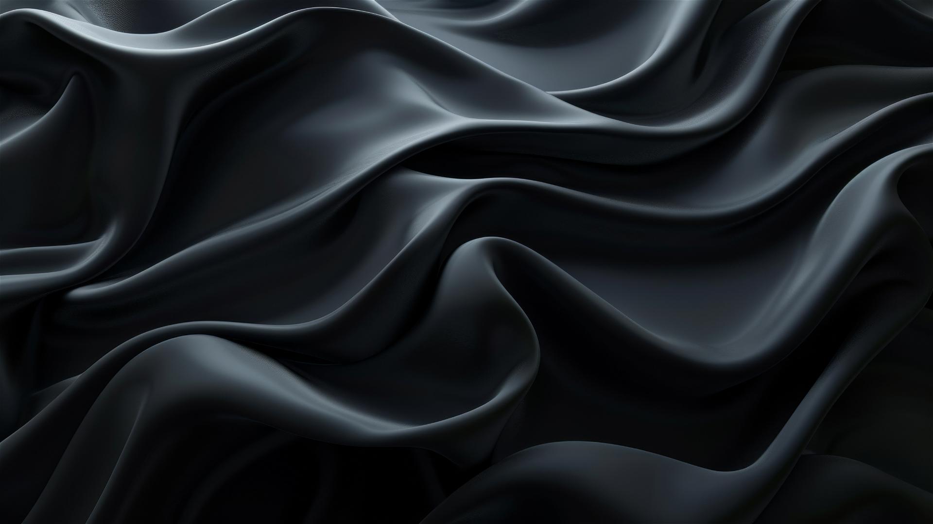 Elegant black iron color flowing shapes on iPhone background