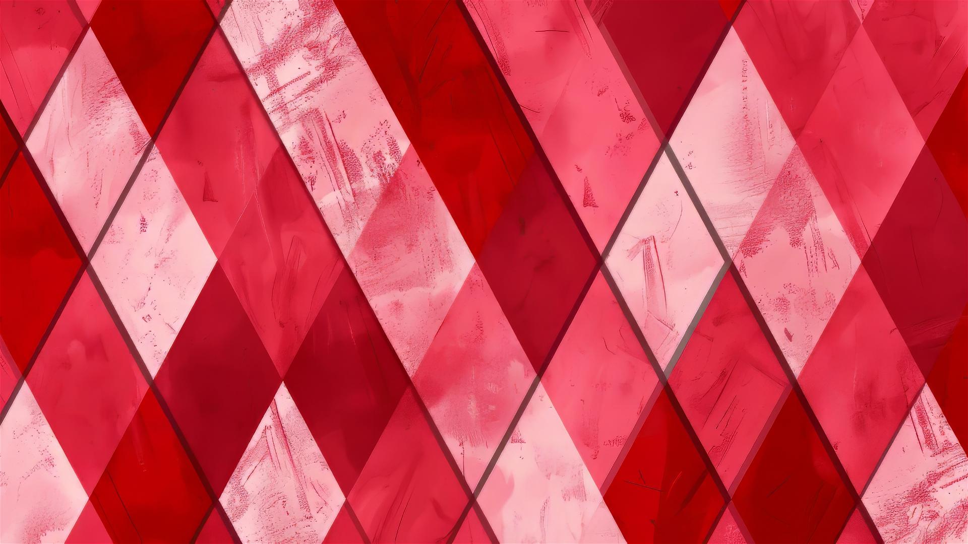 Seamless pattern with red and pink stripes and triangles