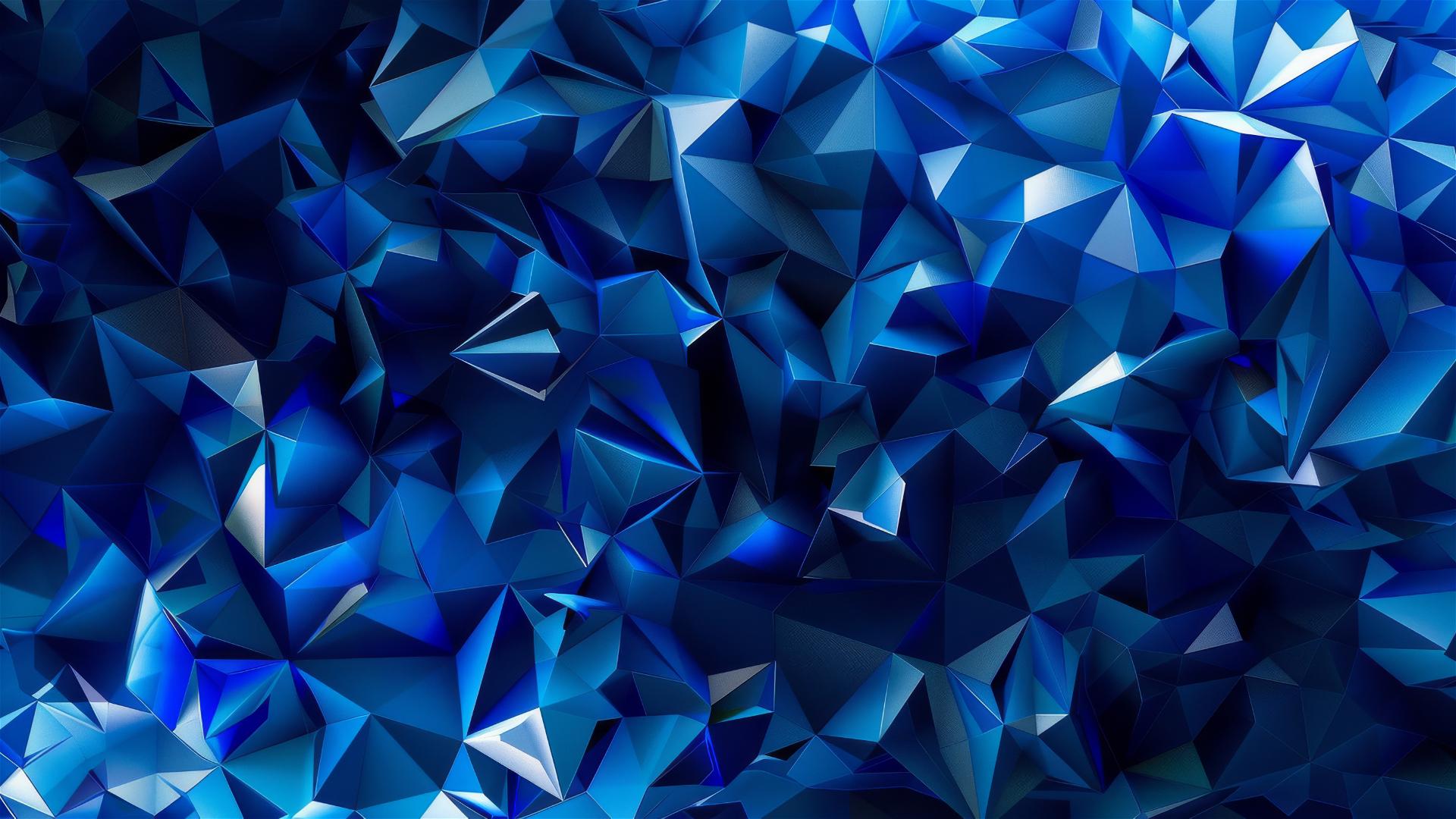 Colorful abstract polygon pattern with dark blue tones