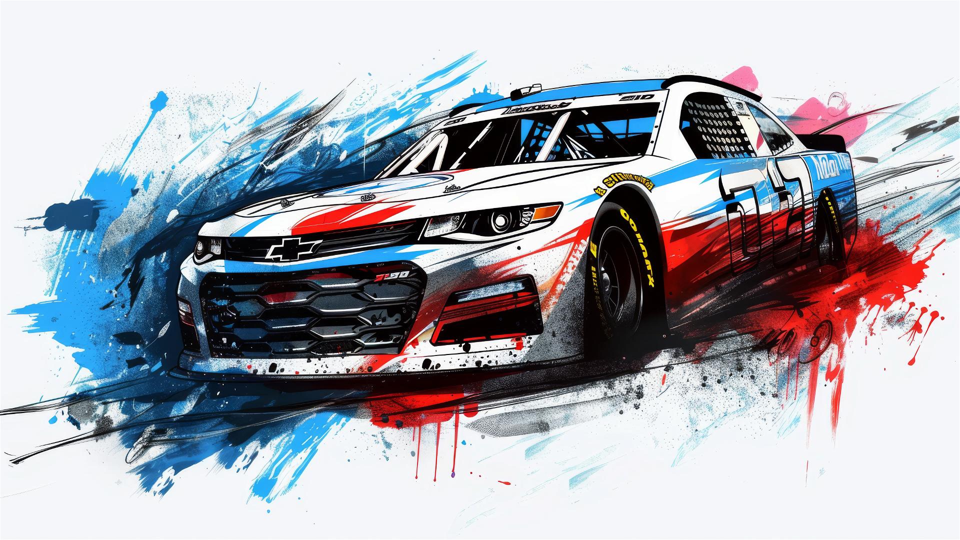 Nascar themed t-shirt design