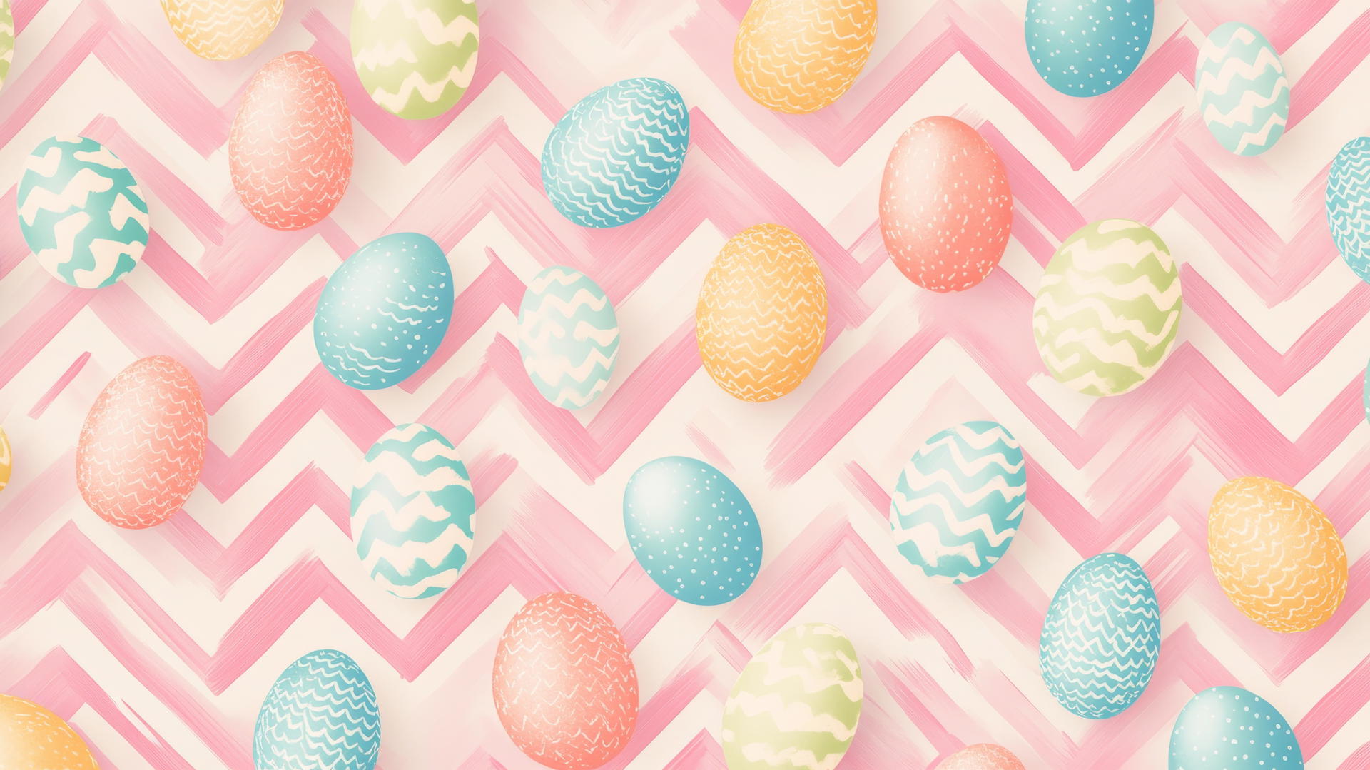 chevron stripes with Easter eggs, preppy easter wallpaper