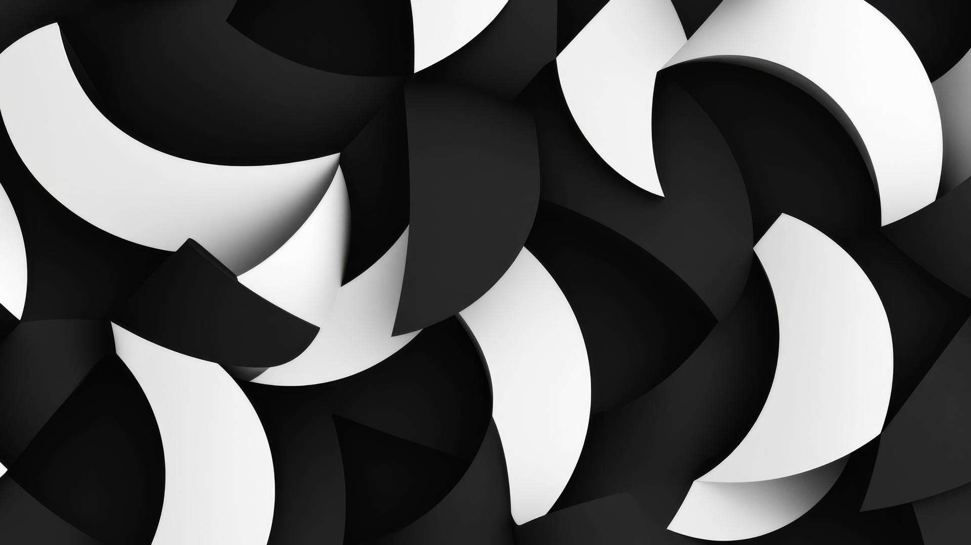 black and white wallpaper with abstract geometric pattern
