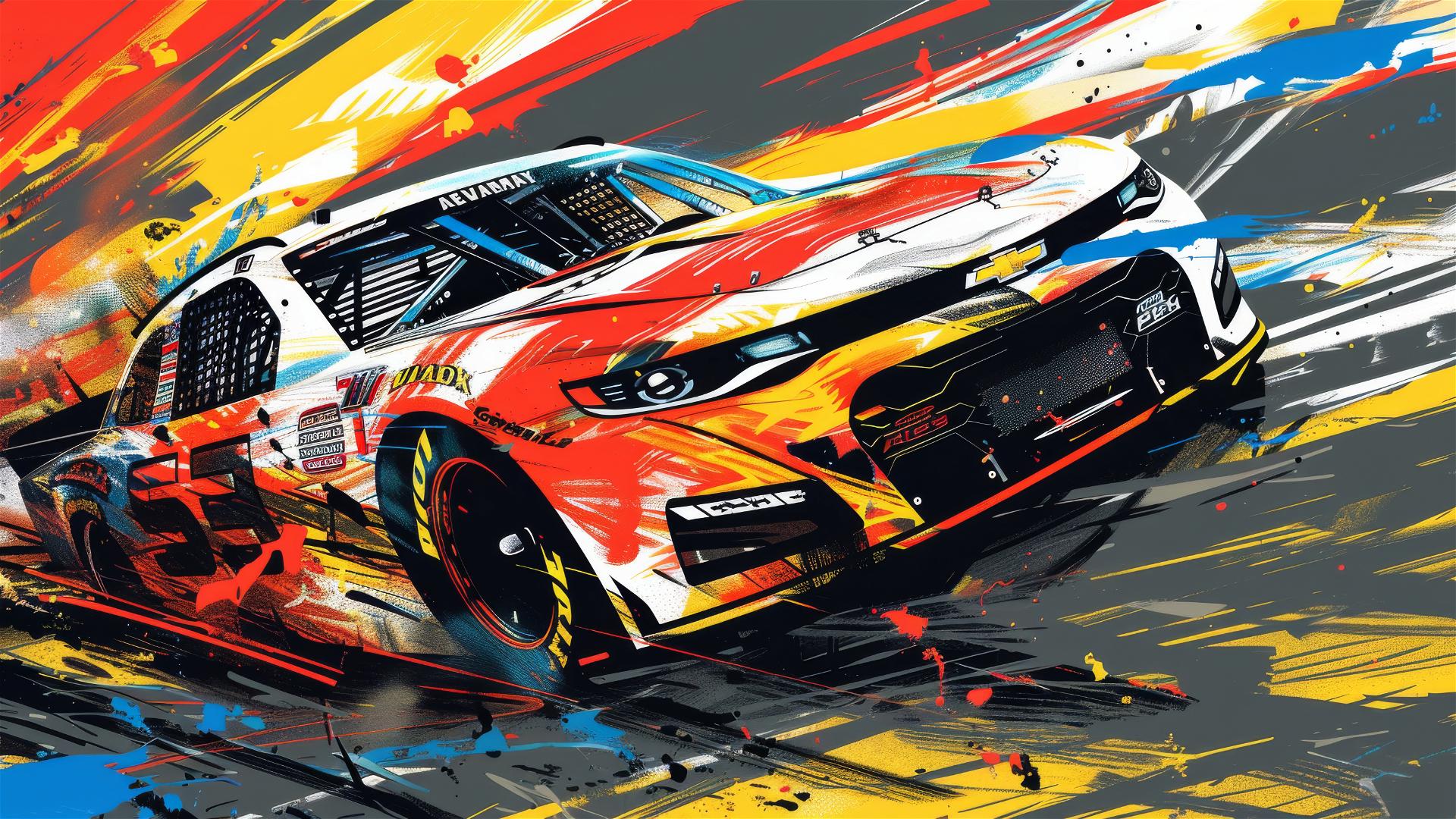 NASCAR-themed T-shirt design
