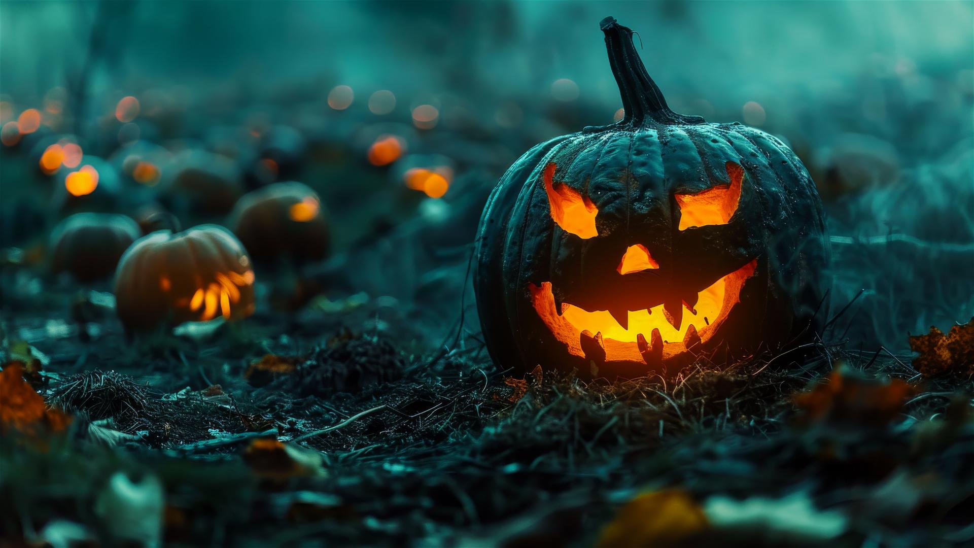 Spooky Halloween-themed digital art in high definition