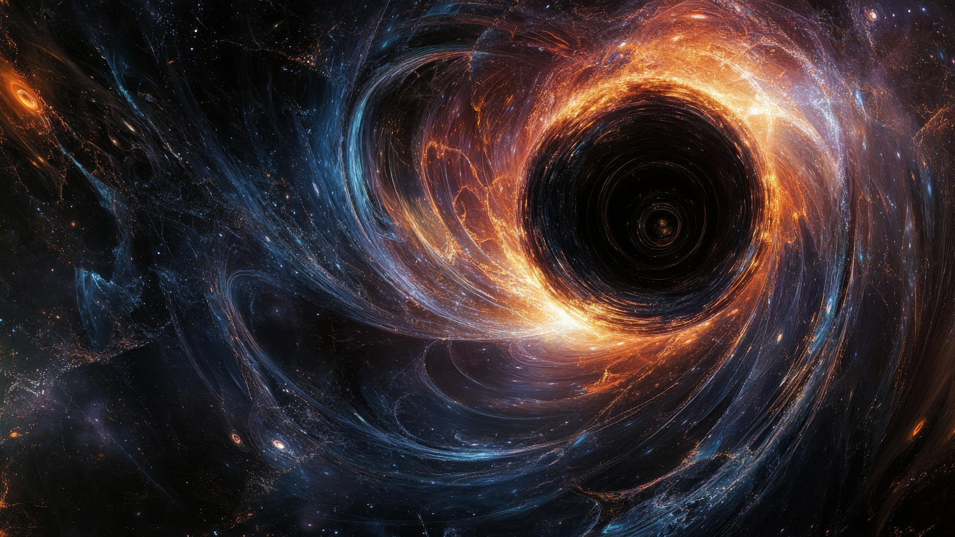 black hole wallpaper with fractal patterns and kaleidoscopic visuals