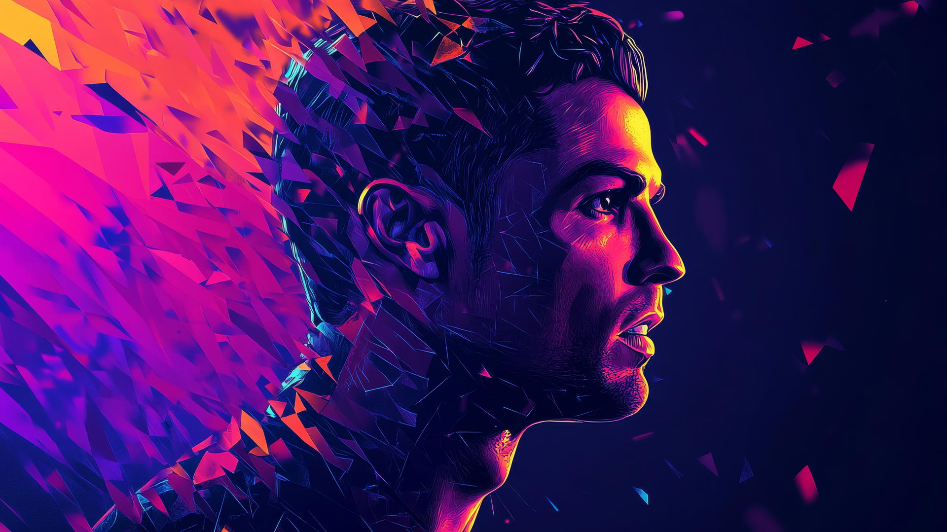 cristiano ronaldo wallpaper 4k in modern abstract digital art style