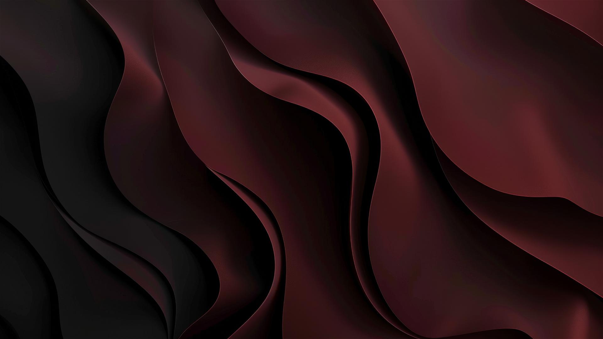 iPhone background with black maroon flowing shapes, minimalist elegance