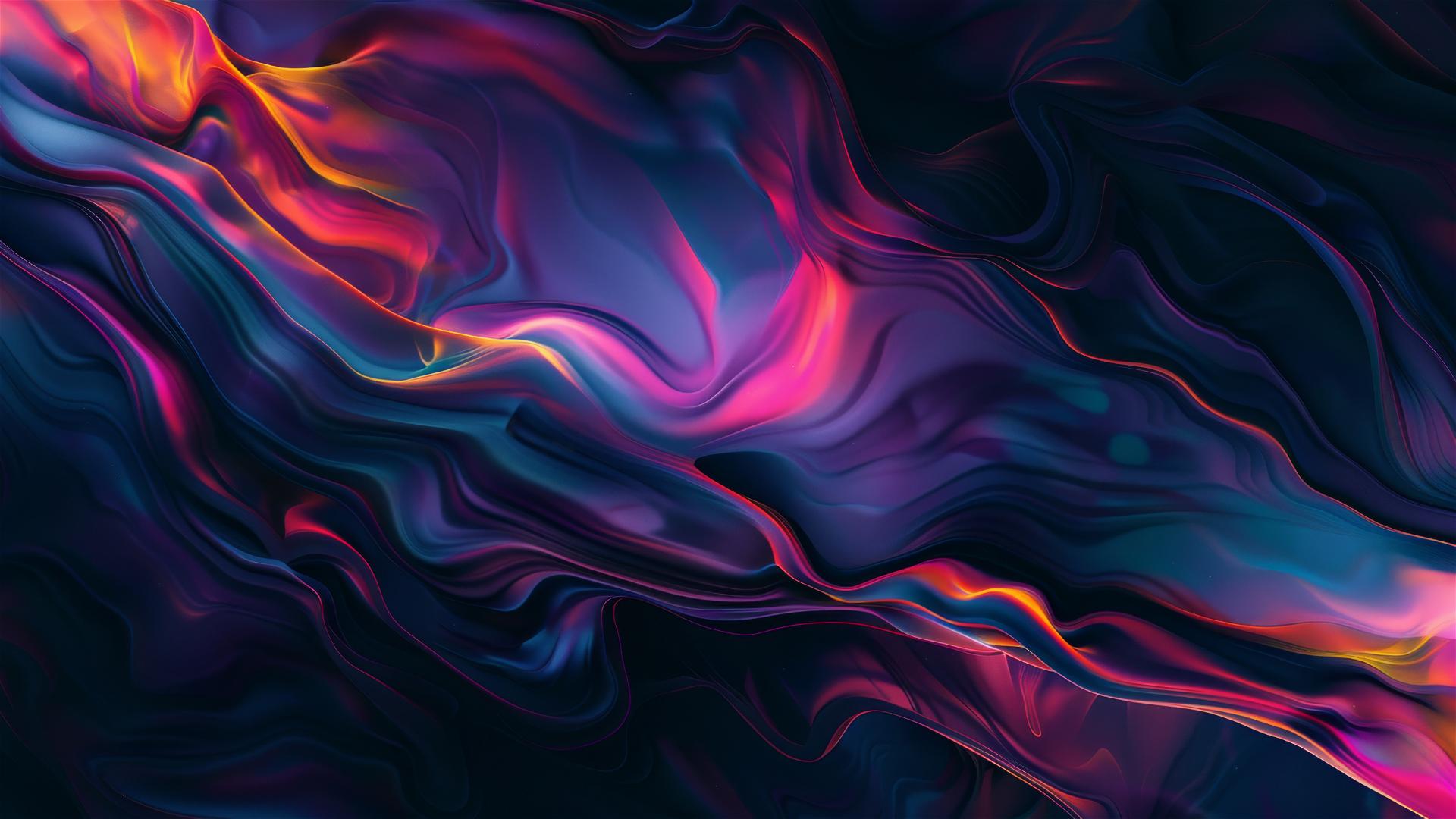 Elegant flowing shapes in black opal color for iPhone