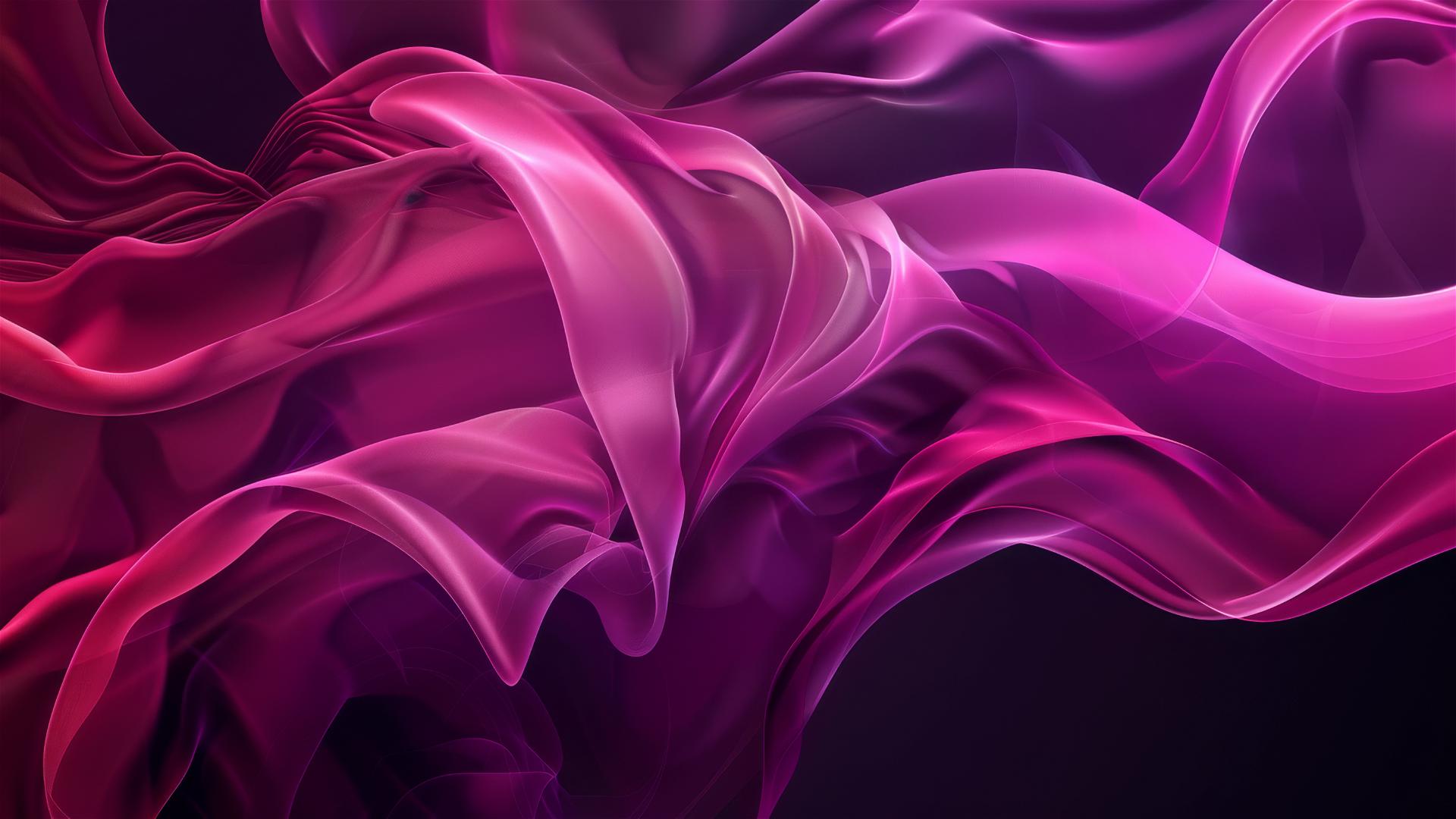 Dark fuchsia flowing shapes on iPhone background